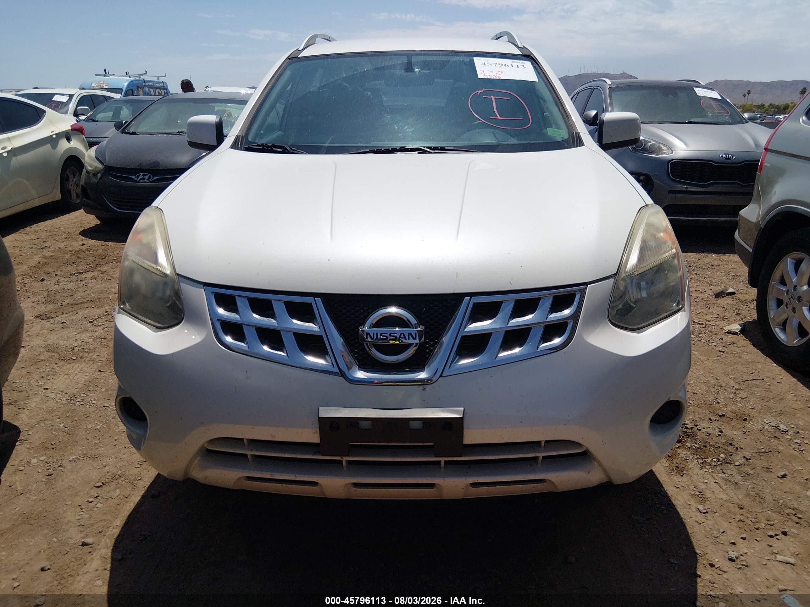 2013 Nissan Rogue Sv White vin: JN8AS5MV3DW653320