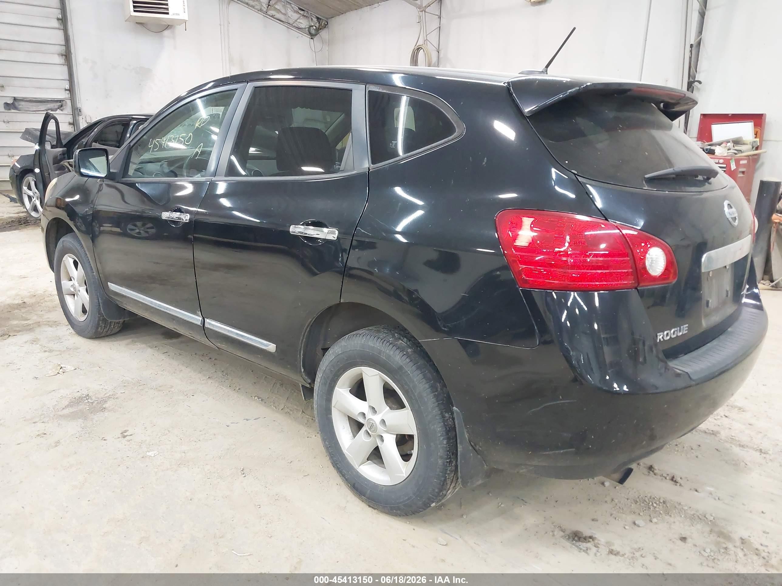 2013 Nissan Rogue S Black vin: JN8AS5MV3DW653592