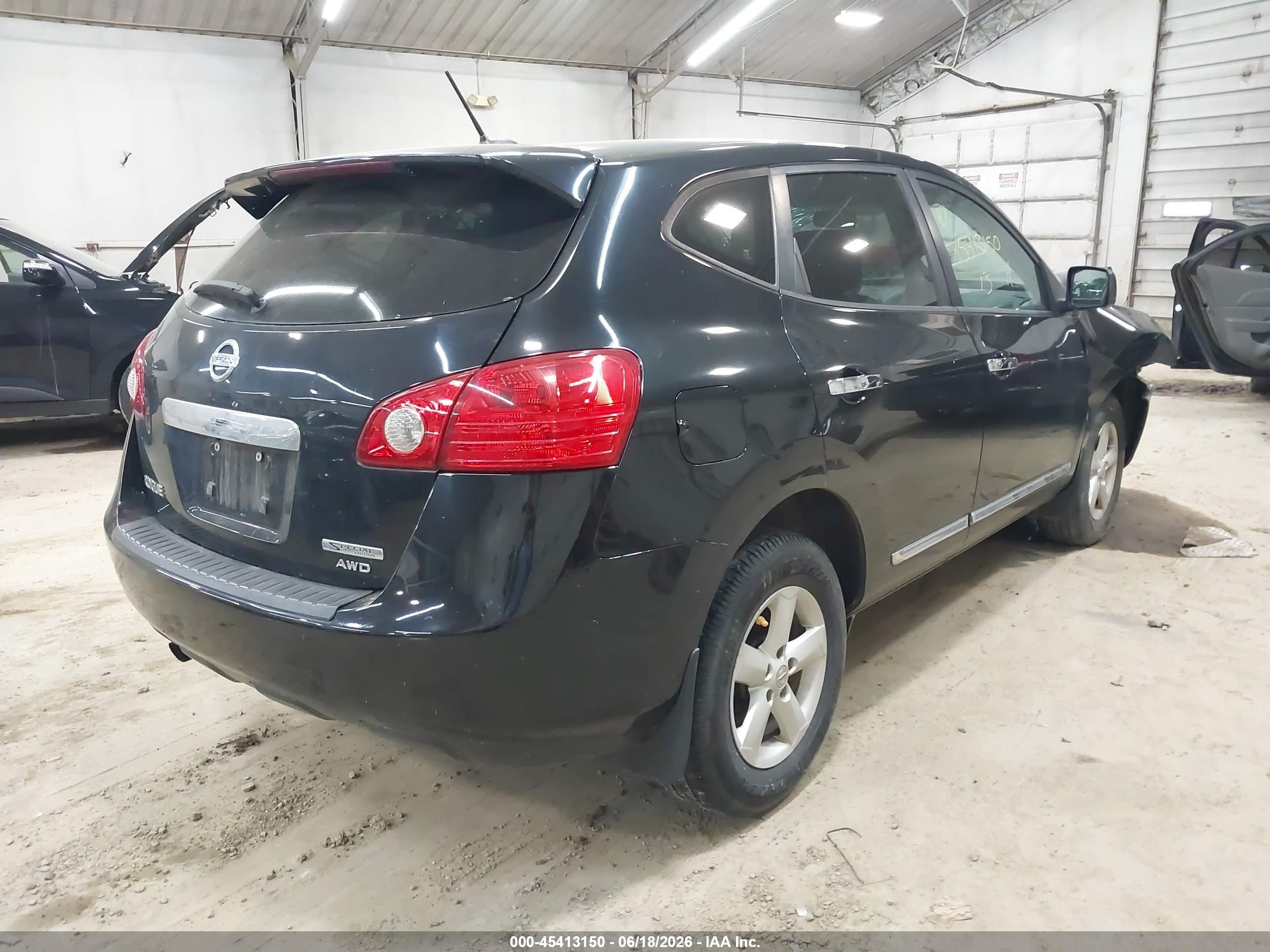 2013 Nissan Rogue S Black vin: JN8AS5MV3DW653592