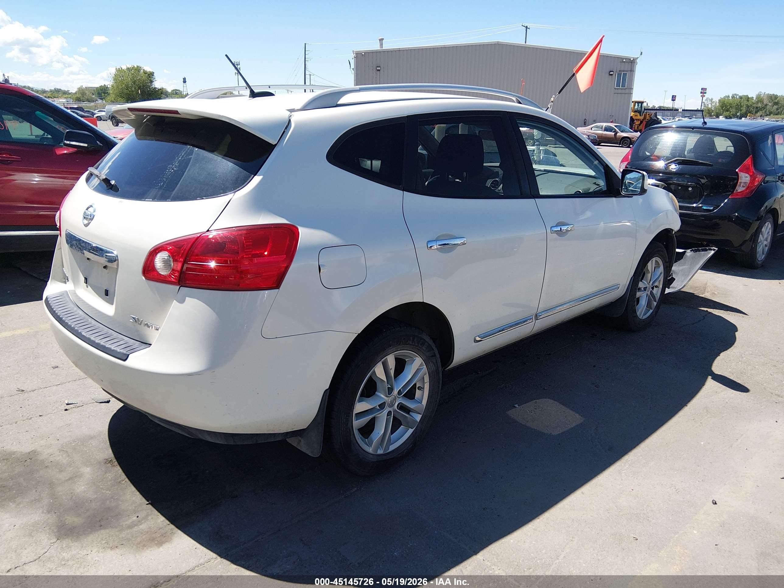 2013 Nissan Rogue S/sv White vin: JN8AS5MV3DW656265