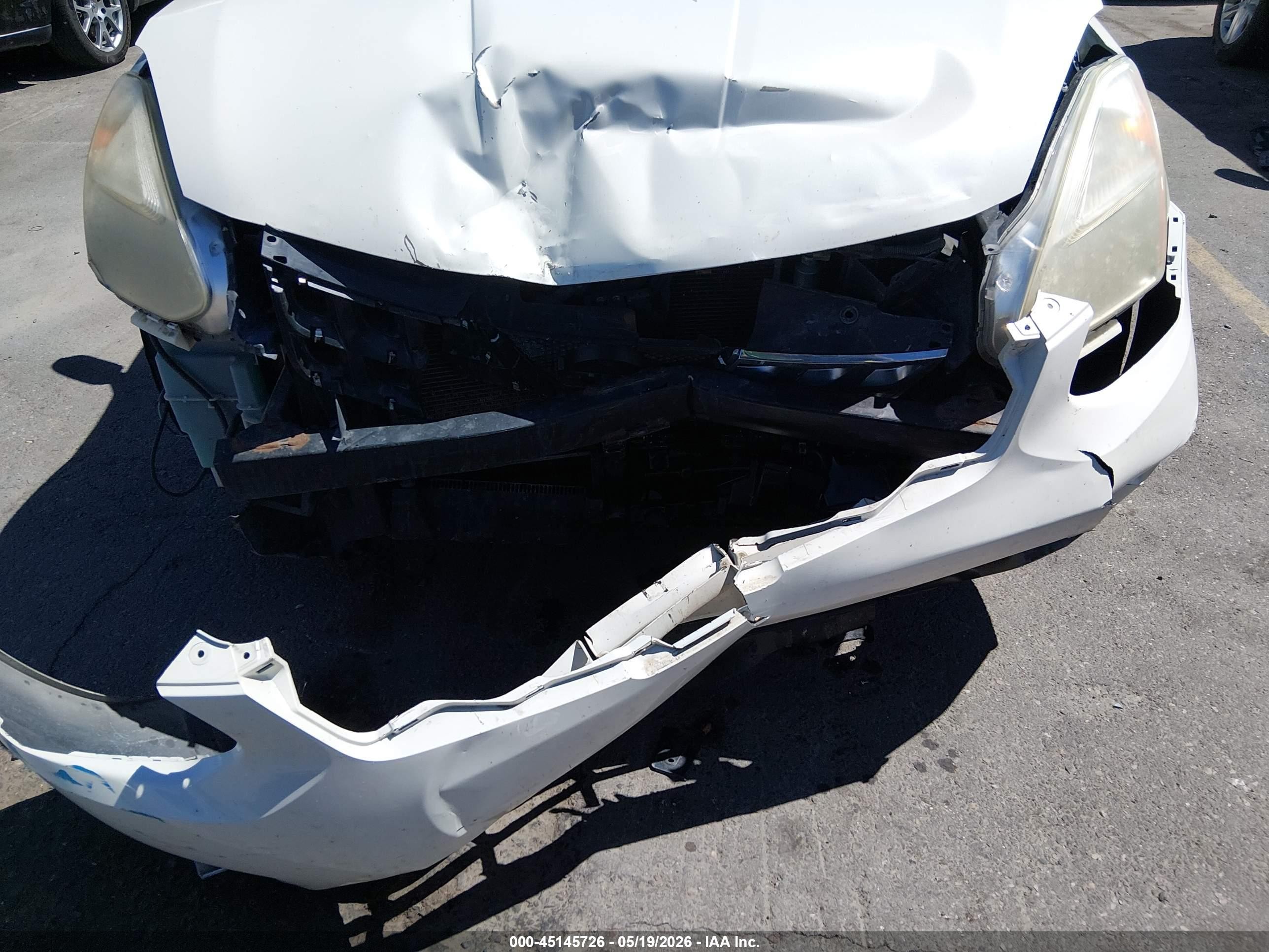 2013 Nissan Rogue S/sv White vin: JN8AS5MV3DW656265
