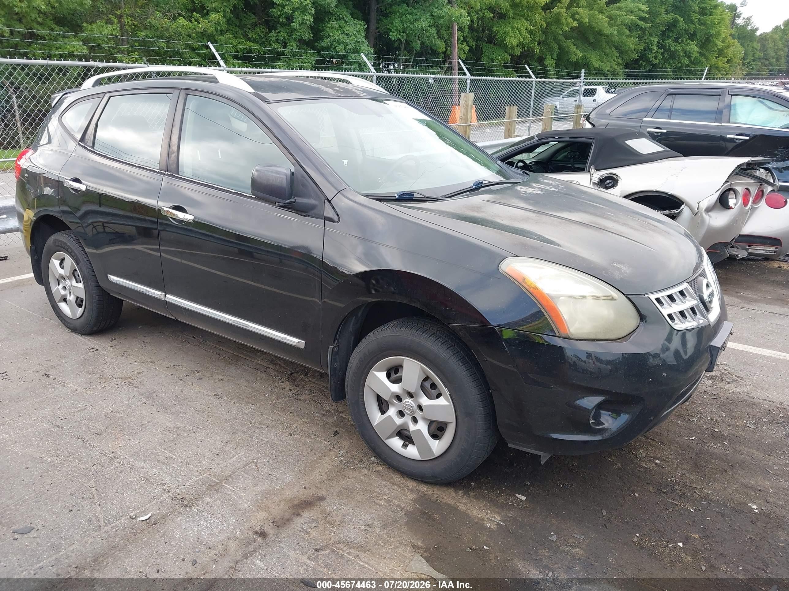 2014 Nissan Rogue Select S Black vin: JN8AS5MV3EW720483