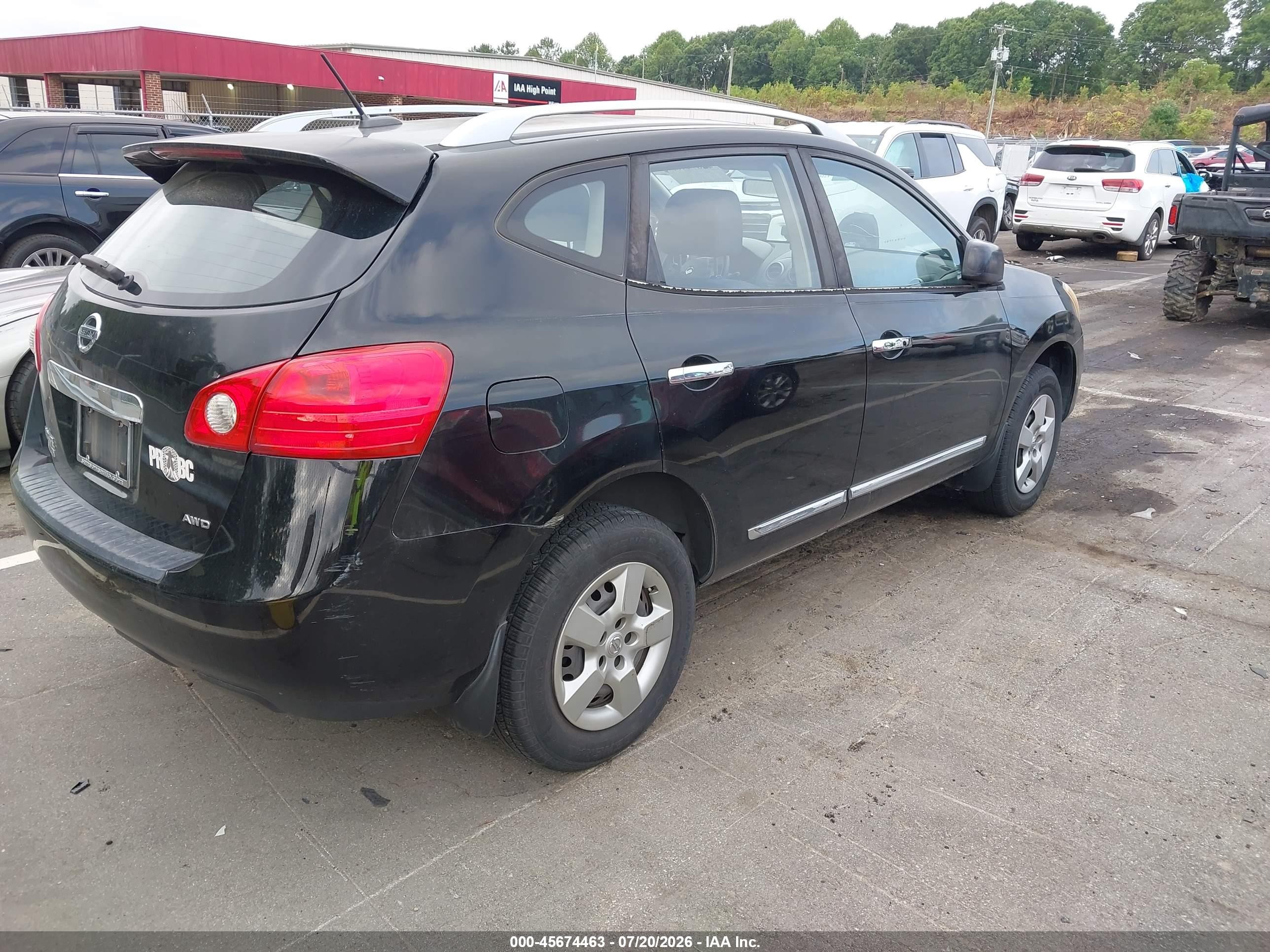 2014 Nissan Rogue Select S Black vin: JN8AS5MV3EW720483