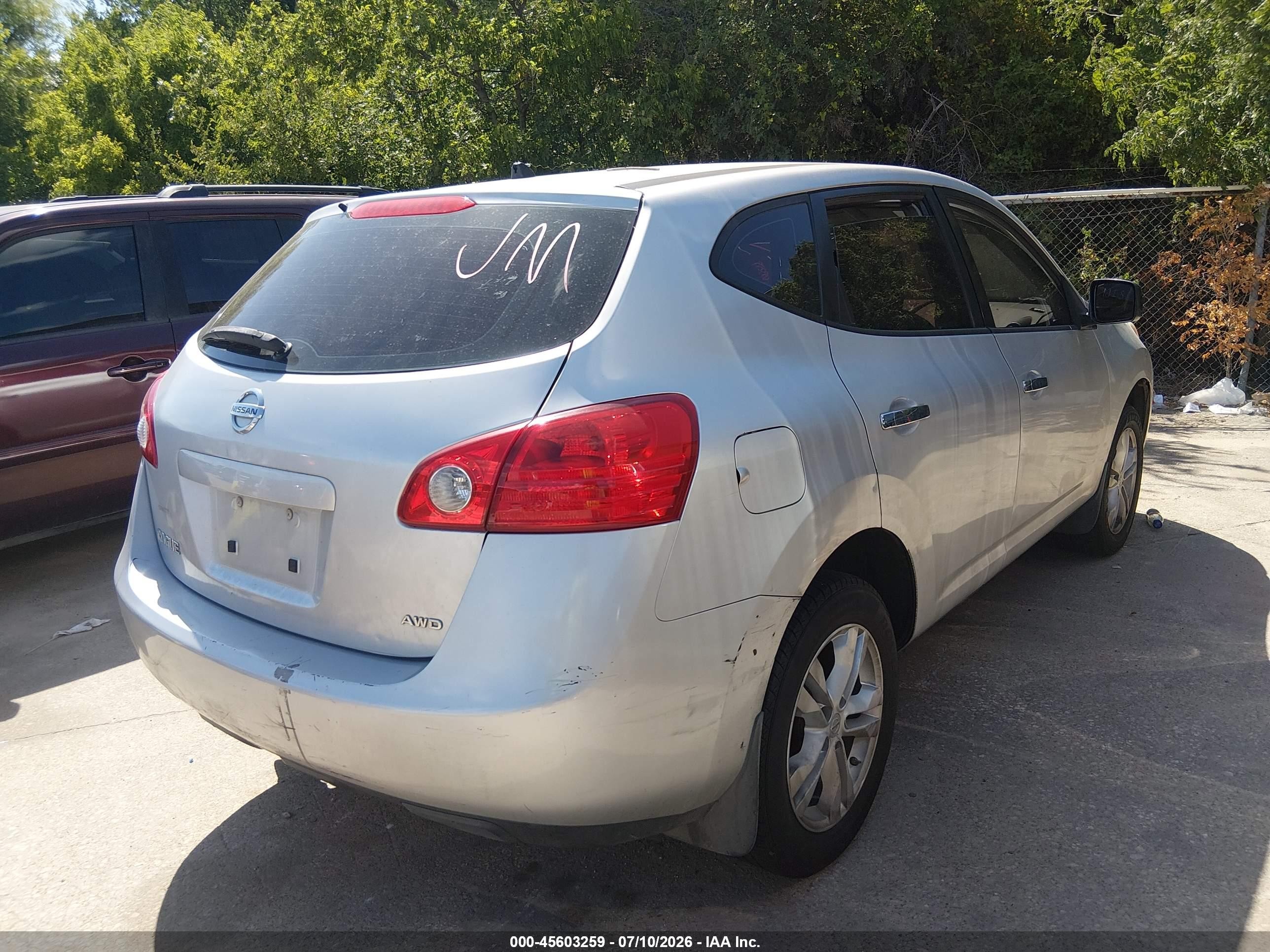 2010 Nissan Rogue S Gray vin: JN8AS5MV4AW103622
