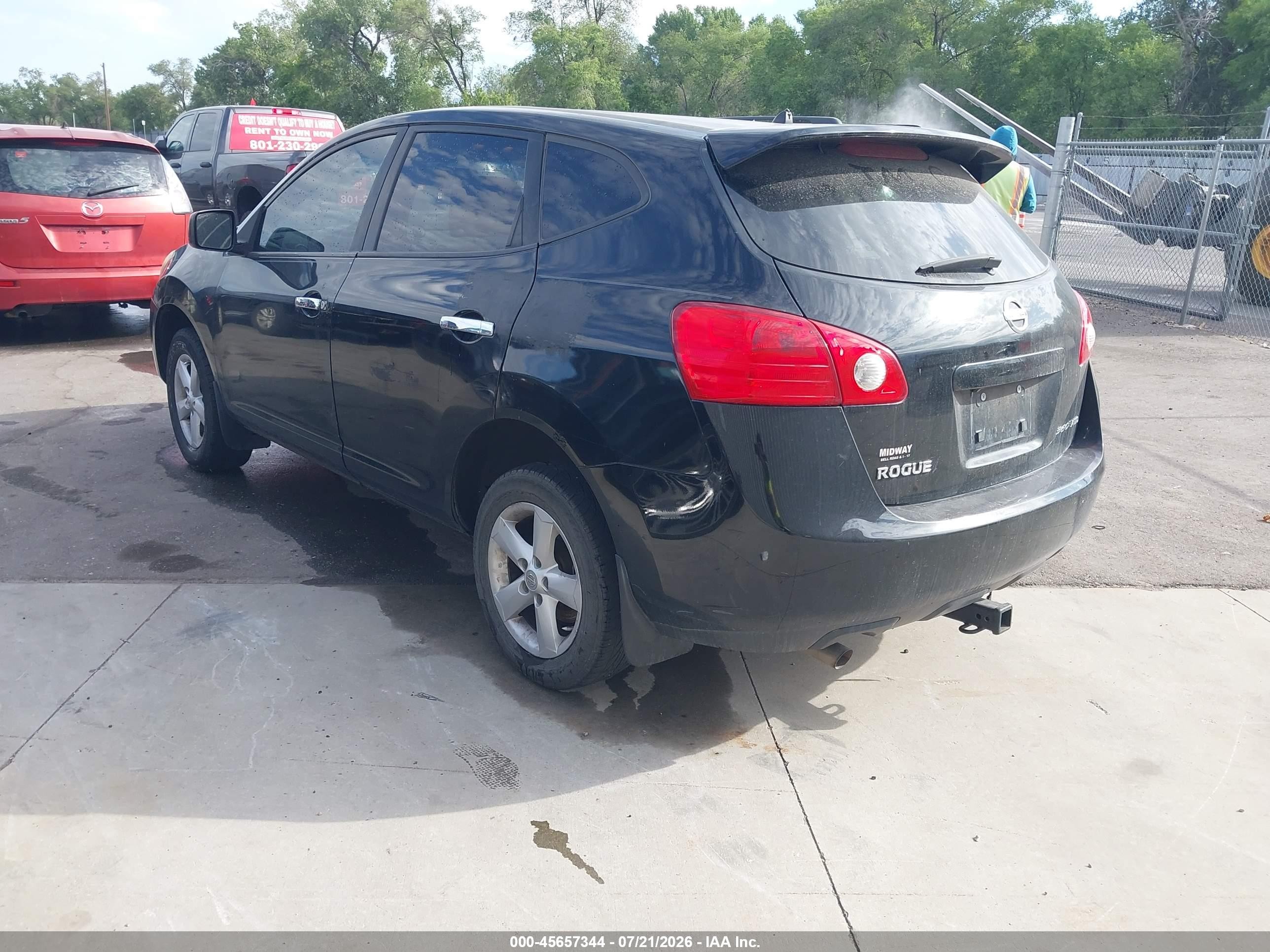 2010 Nissan Rogue S Black vin: JN8AS5MV4AW138242
