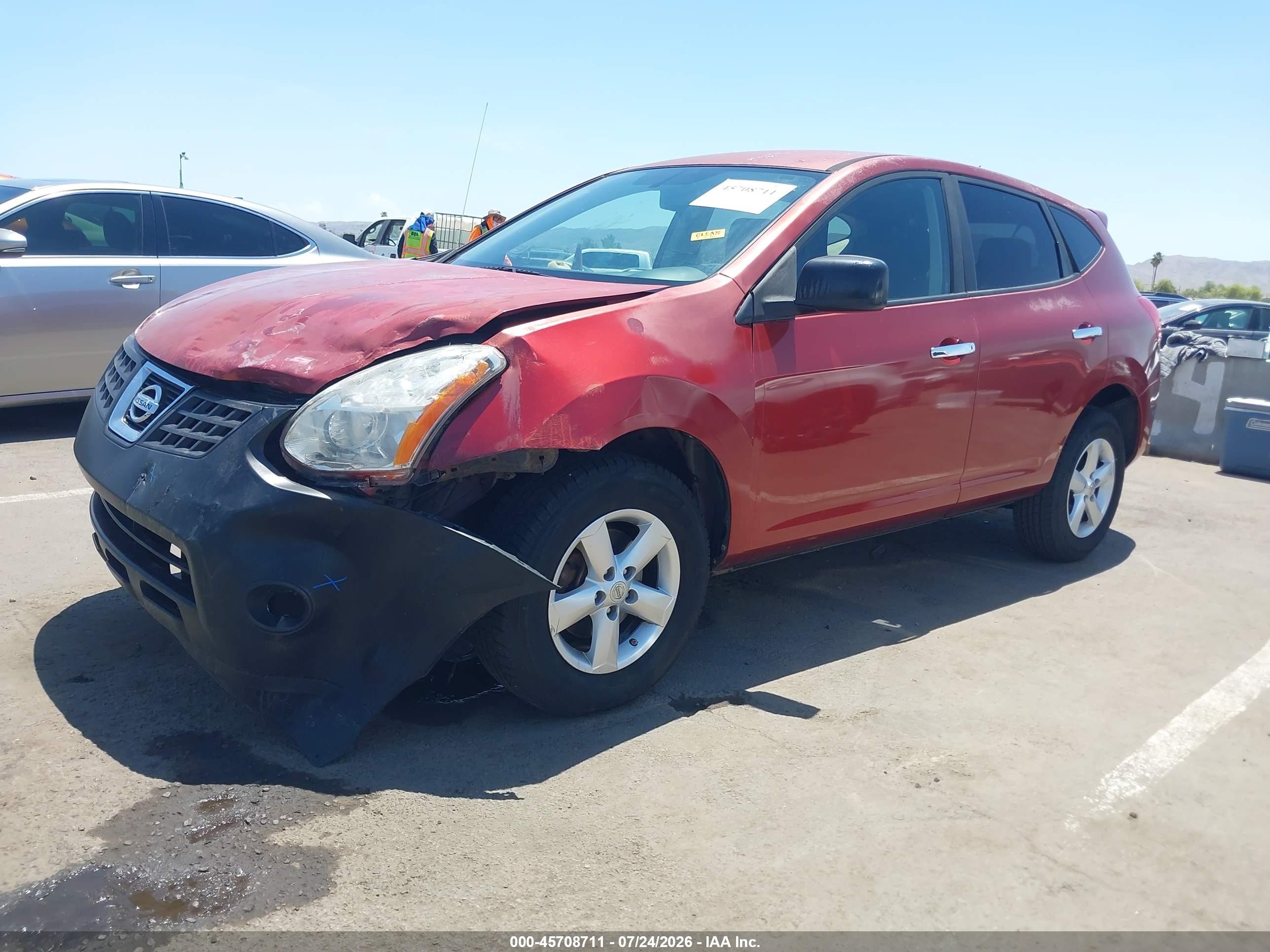2010 Nissan Rogue S Red vin: JN8AS5MV4AW149015