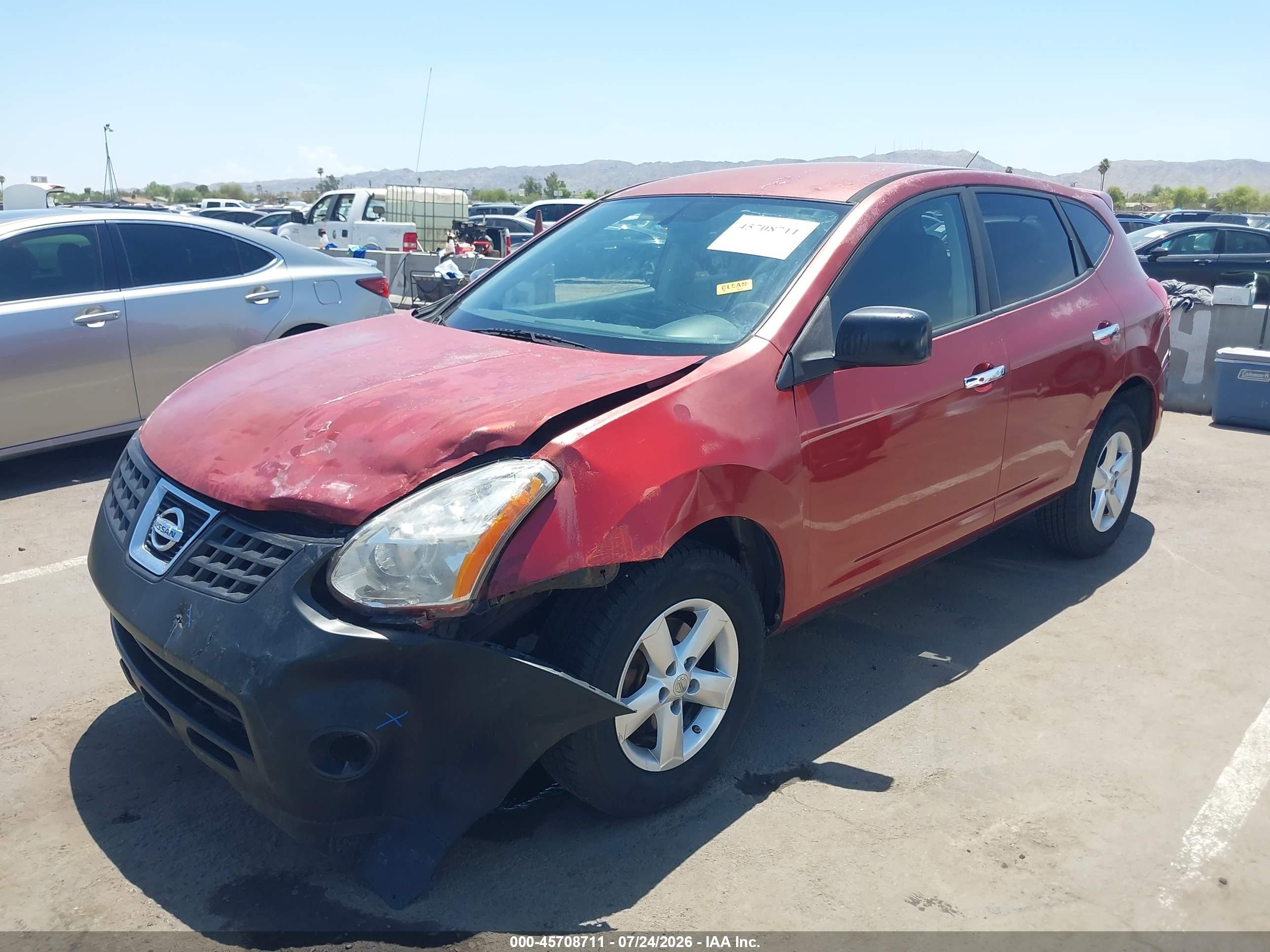 2010 Nissan Rogue S Red vin: JN8AS5MV4AW149015
