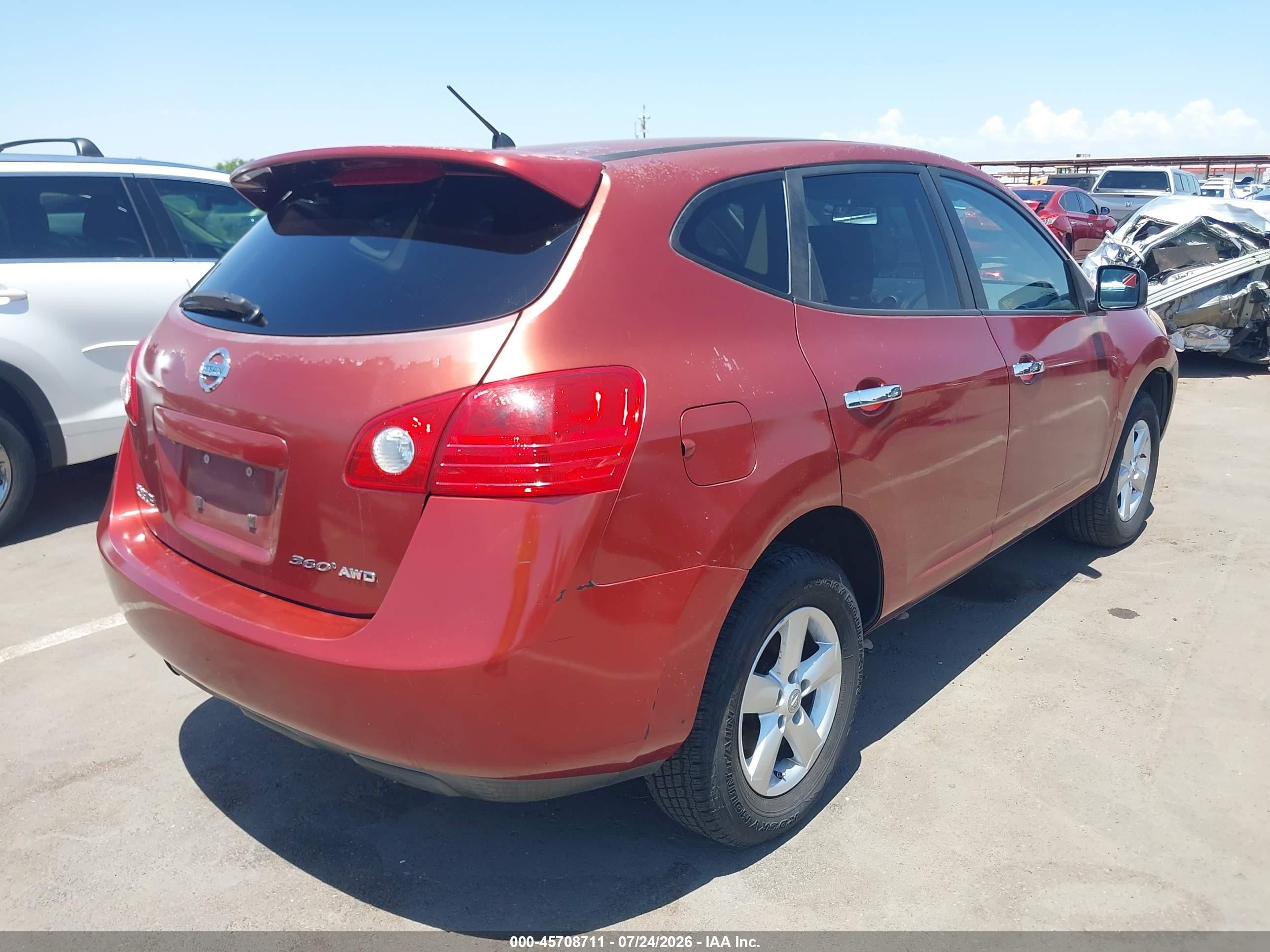 2010 Nissan Rogue S Red vin: JN8AS5MV4AW149015