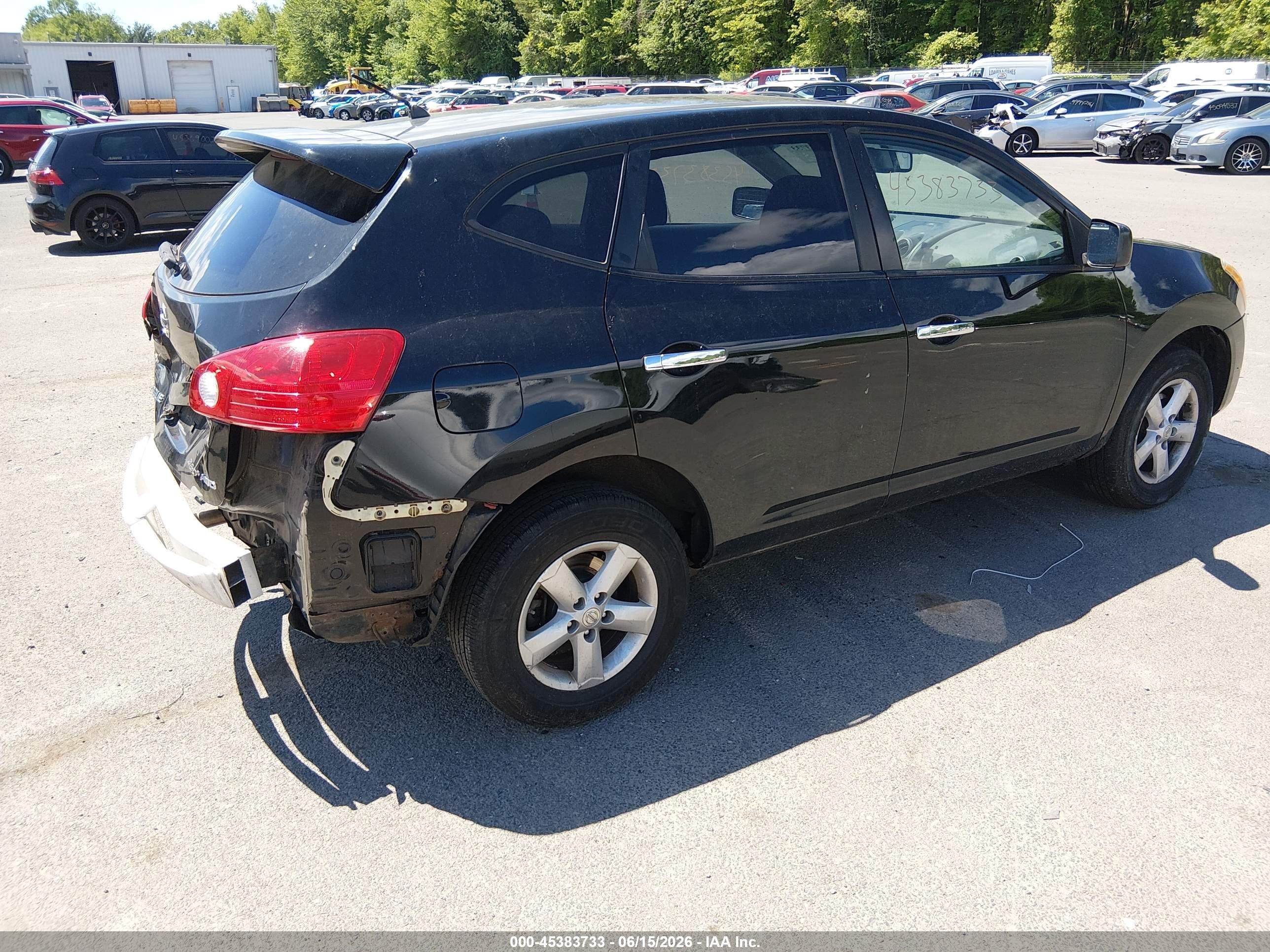 2010 Nissan Rogue S Black vin: JN8AS5MV4AW612979