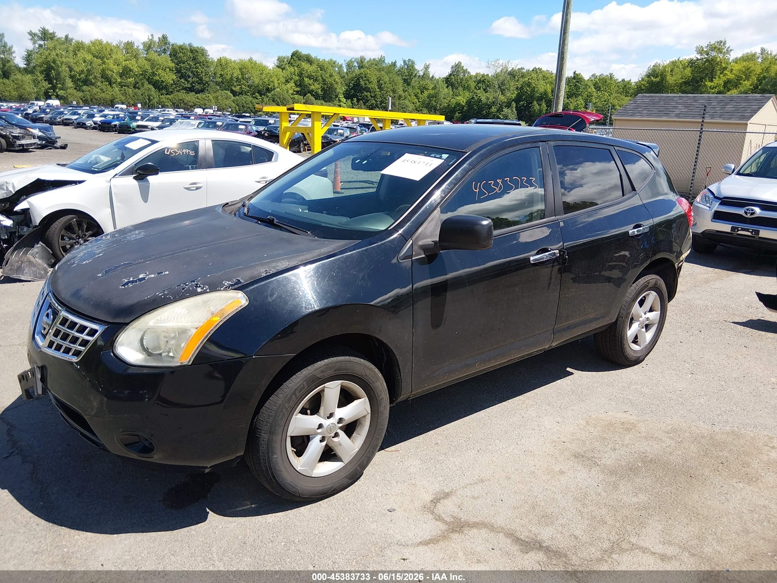 2010 Nissan Rogue S Black vin: JN8AS5MV4AW612979