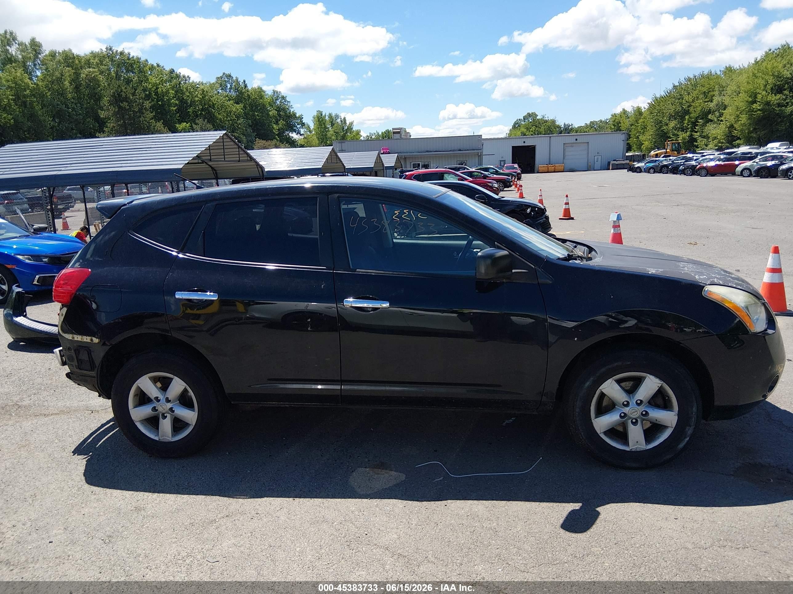2010 Nissan Rogue S Black vin: JN8AS5MV4AW612979