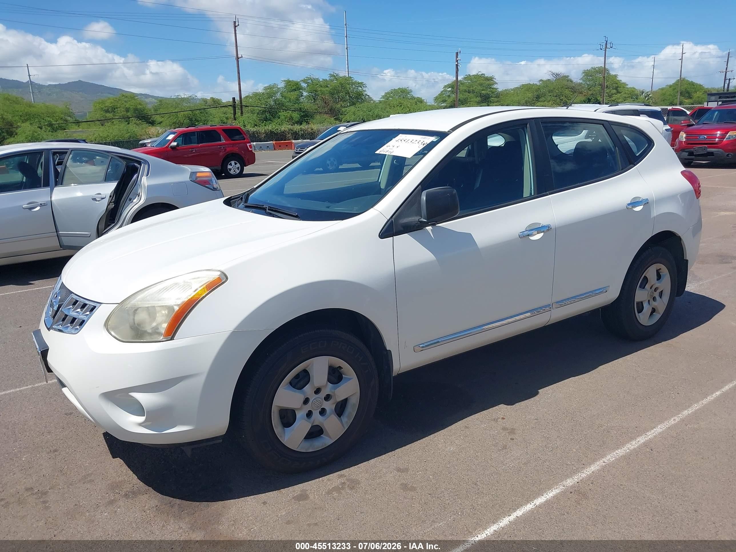 2011 Nissan Rogue S White vin: JN8AS5MV4BW273089