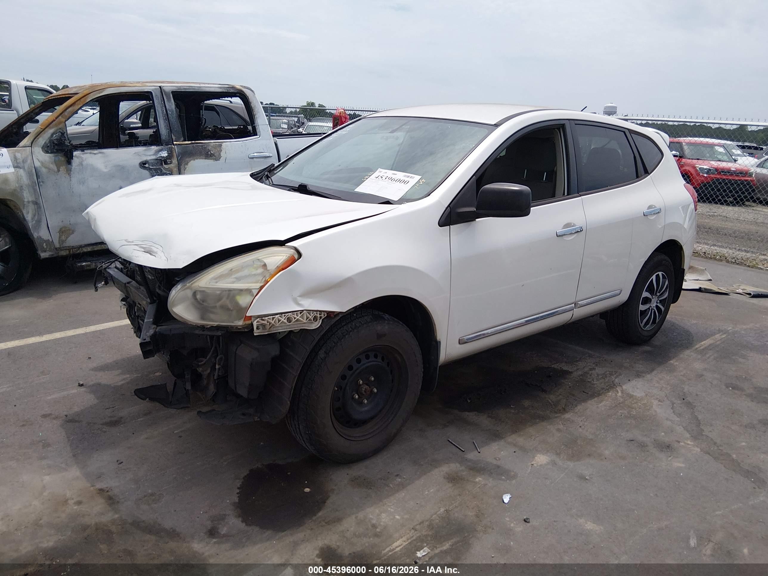 2011 Nissan Rogue S White vin: JN8AS5MV4BW302283