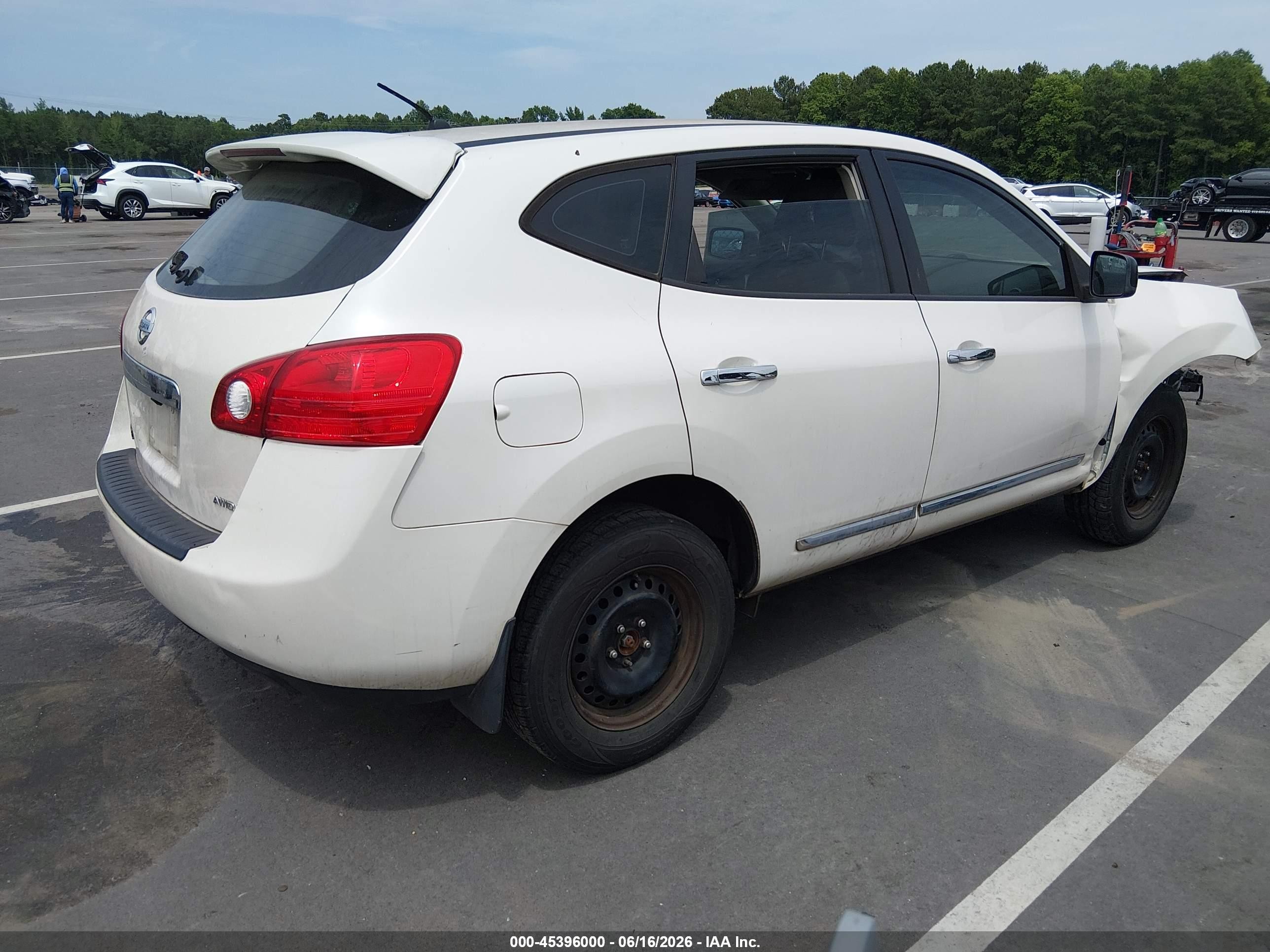 2011 Nissan Rogue S White vin: JN8AS5MV4BW302283