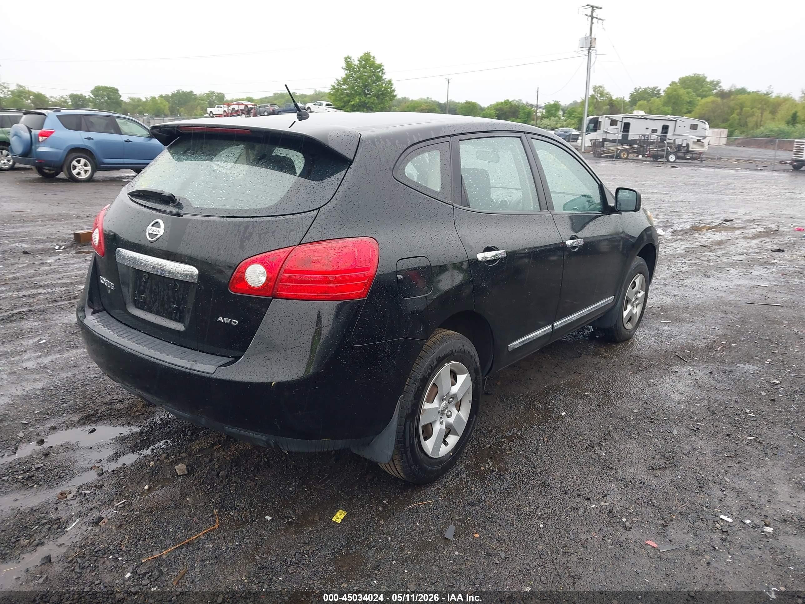 2011 Nissan Rogue S Black vin: JN8AS5MV4BW663111