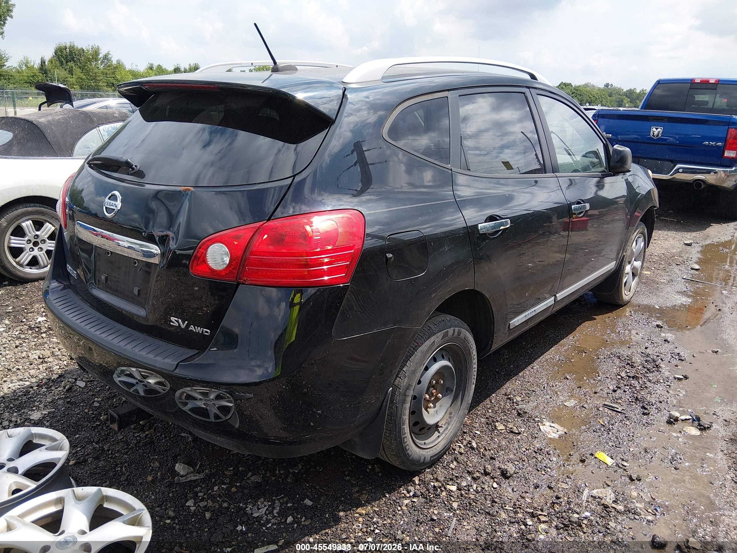 2011 Nissan Rogue Sv Black vin: JN8AS5MV4BW675310
