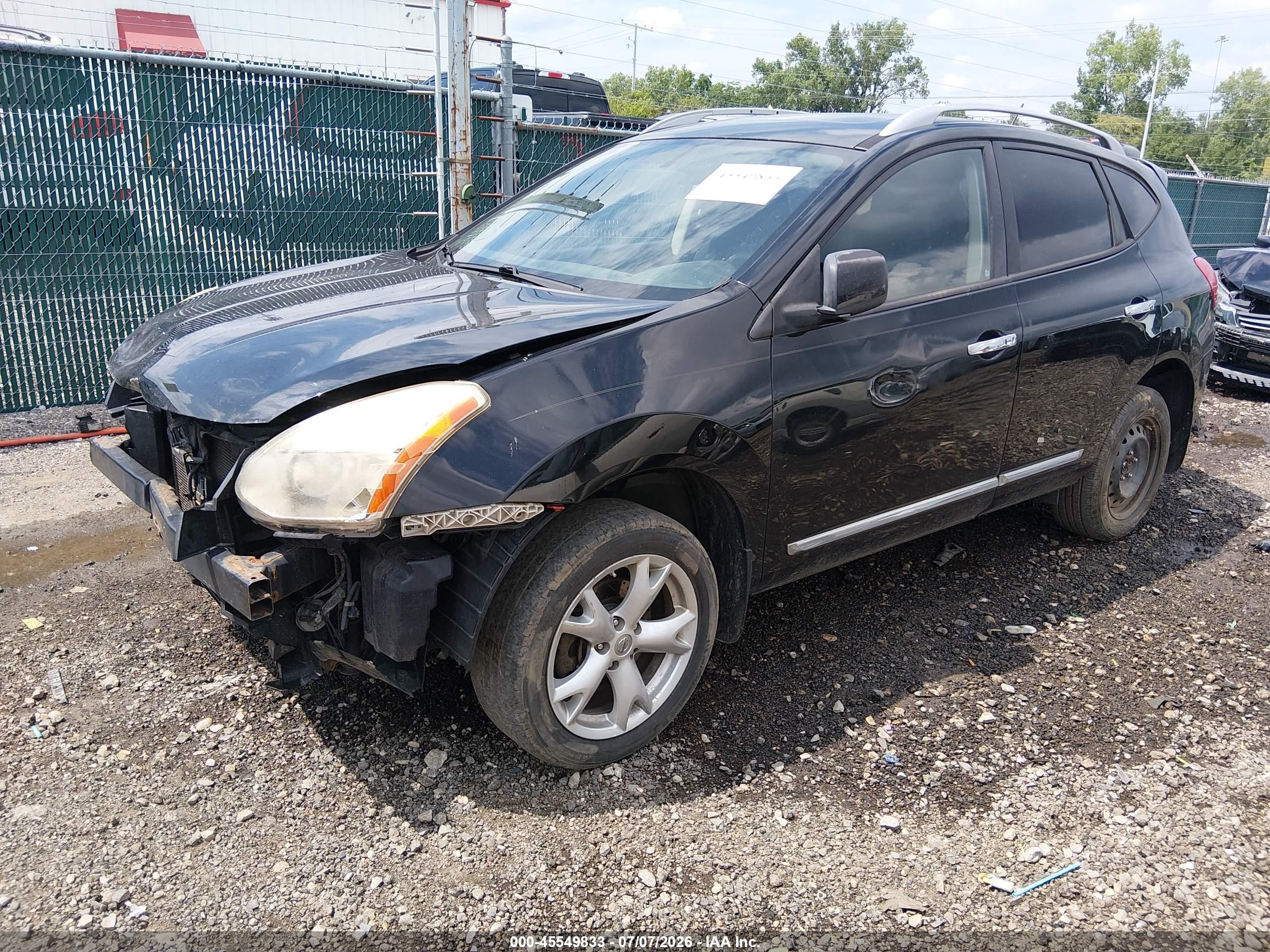 2011 Nissan Rogue Sv Black vin: JN8AS5MV4BW675310