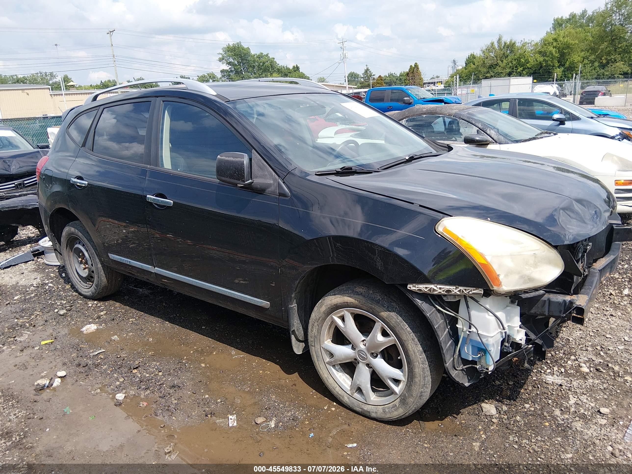 2011 Nissan Rogue Sv Black vin: JN8AS5MV4BW675310