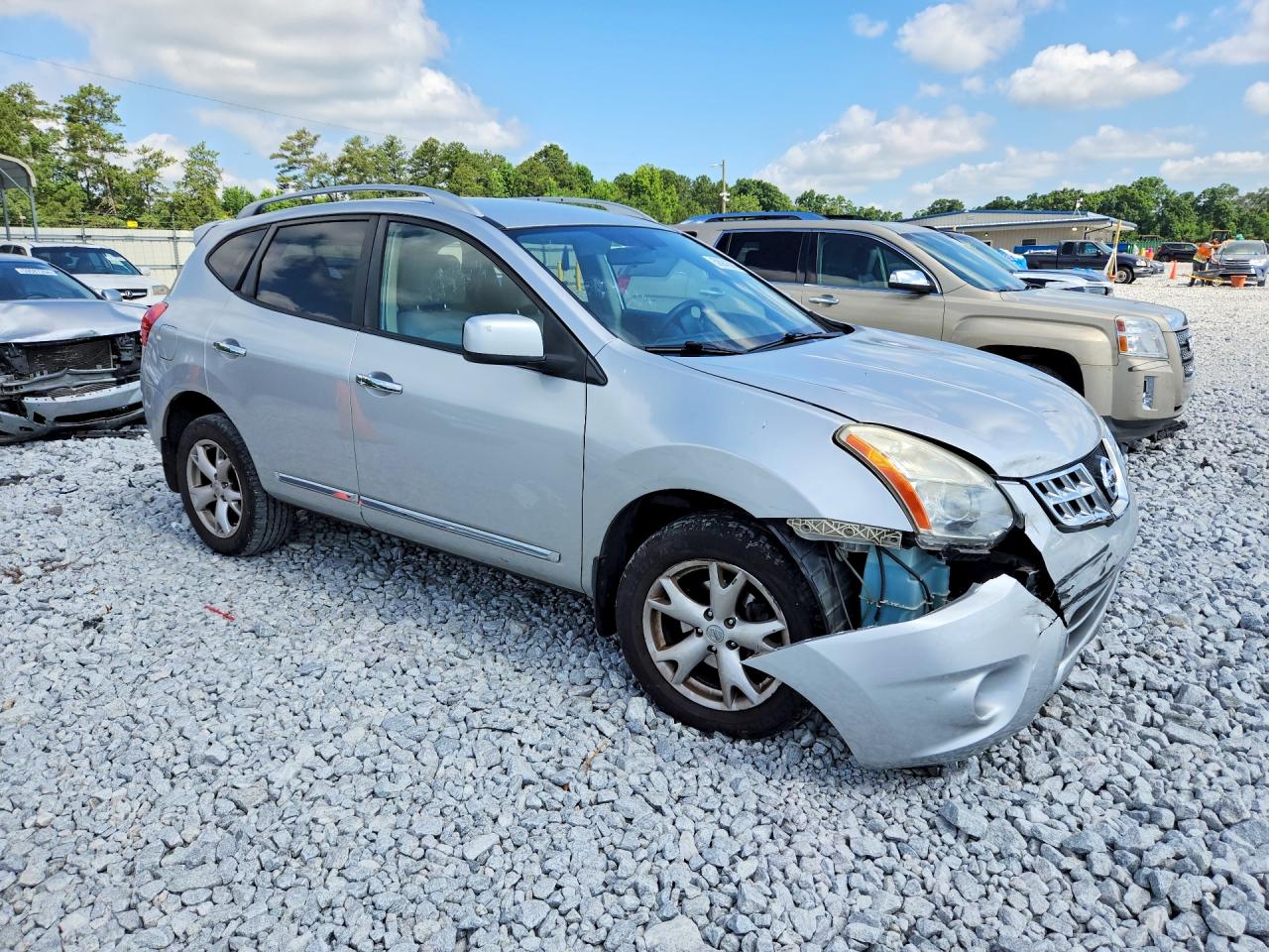 2011 Nissan Rogue S Silver vin: JN8AS5MV4BW676943