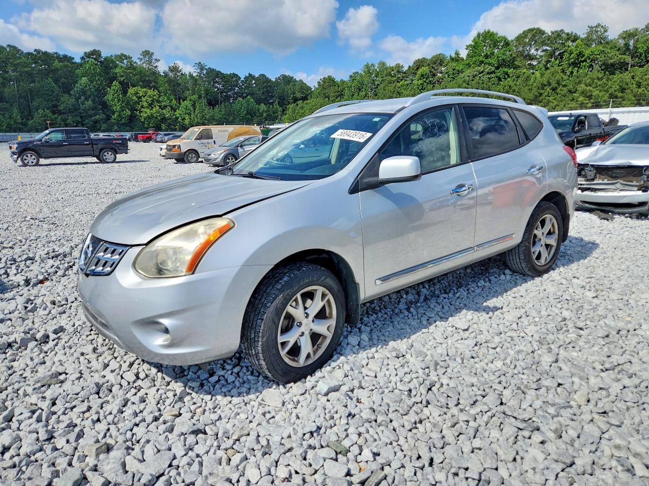 2011 Nissan Rogue S Silver vin: JN8AS5MV4BW676943