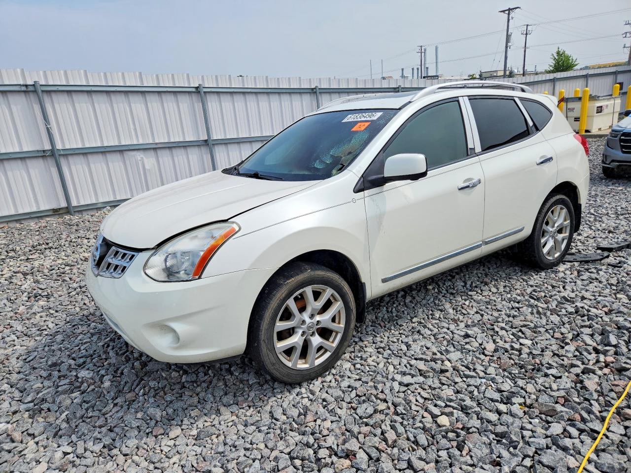 2012 Nissan Rogue S White vin: JN8AS5MV4CW353672