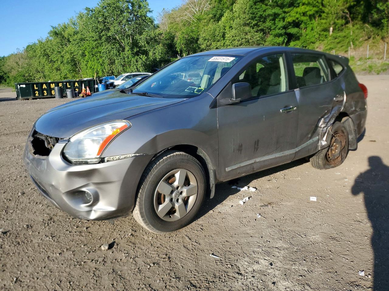 2012 Nissan Rogue S Gray vin: JN8AS5MV4CW362484