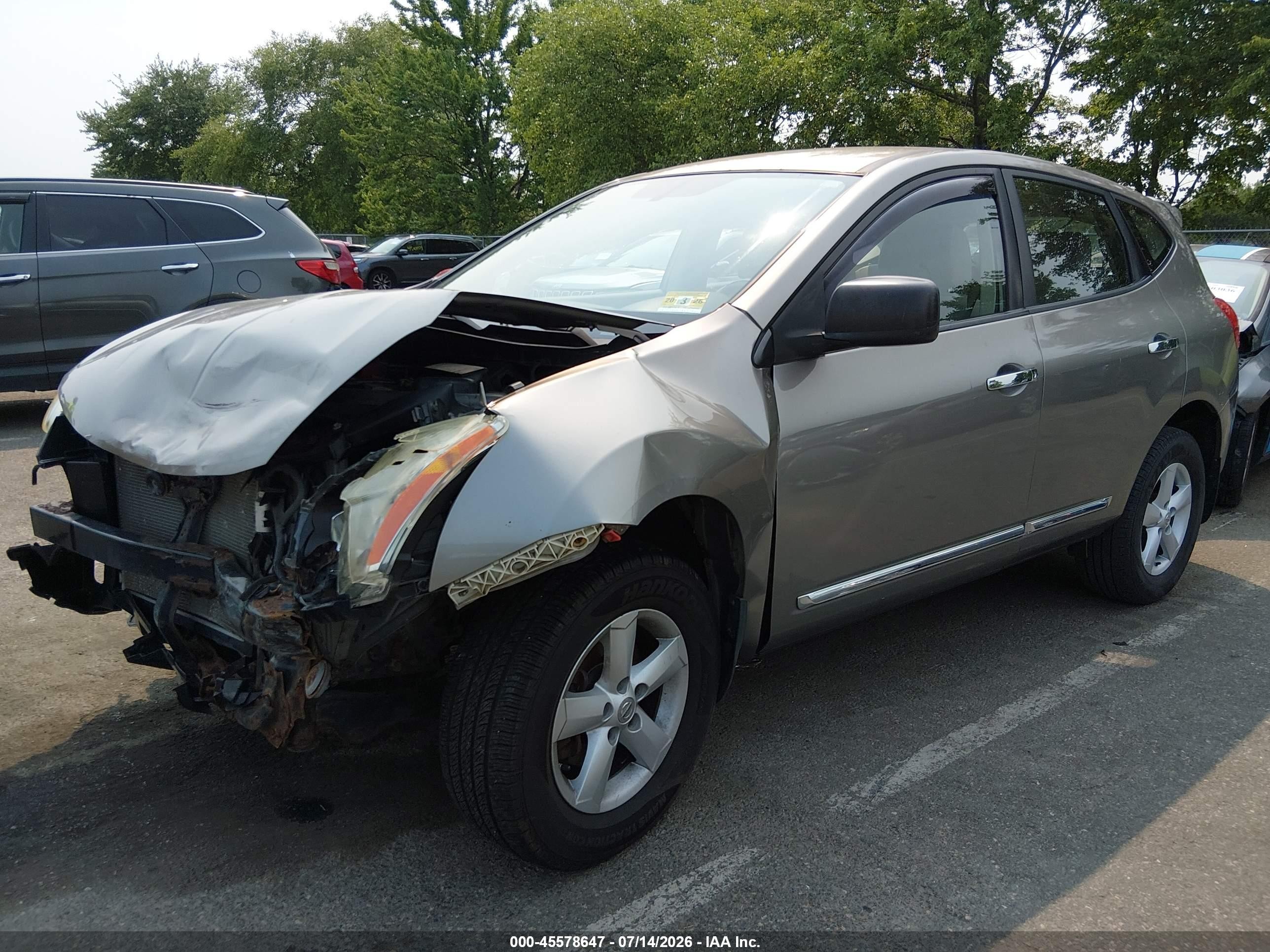 2012 Nissan Rogue S Gray vin: JN8AS5MV4CW362727