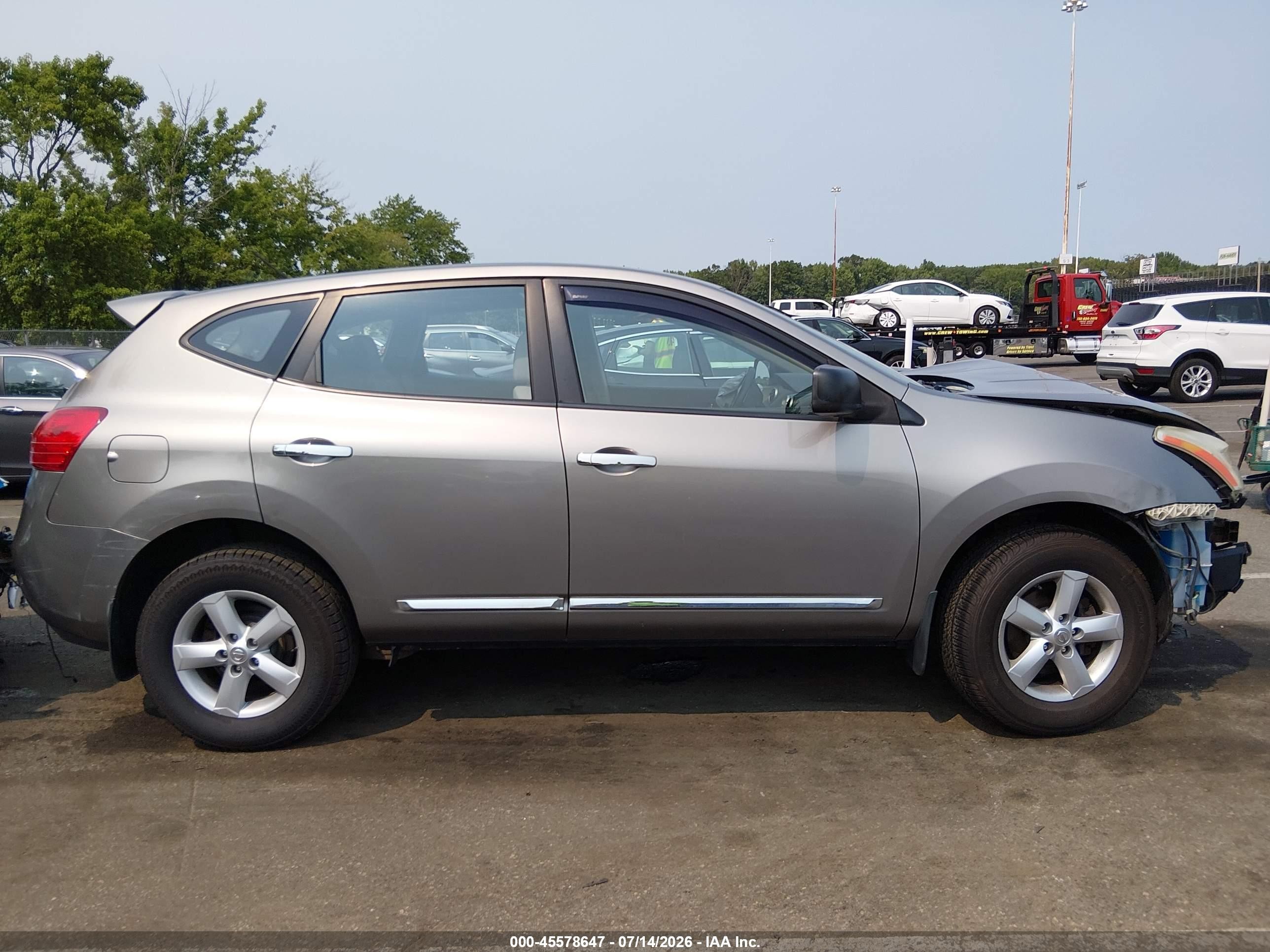 2012 Nissan Rogue S Gray vin: JN8AS5MV4CW362727