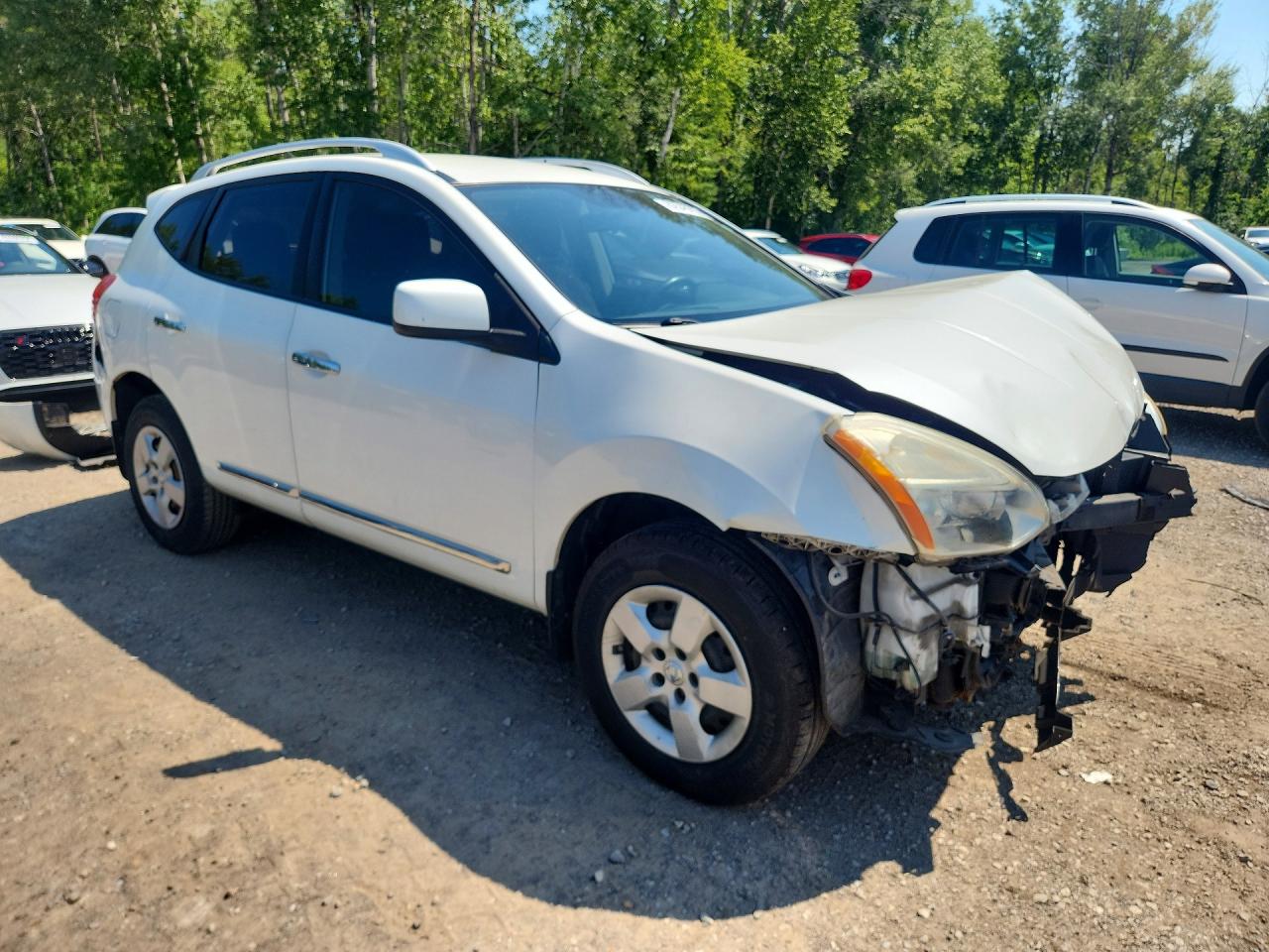 2012 Nissan Rogue S White vin: JN8AS5MV4CW385618