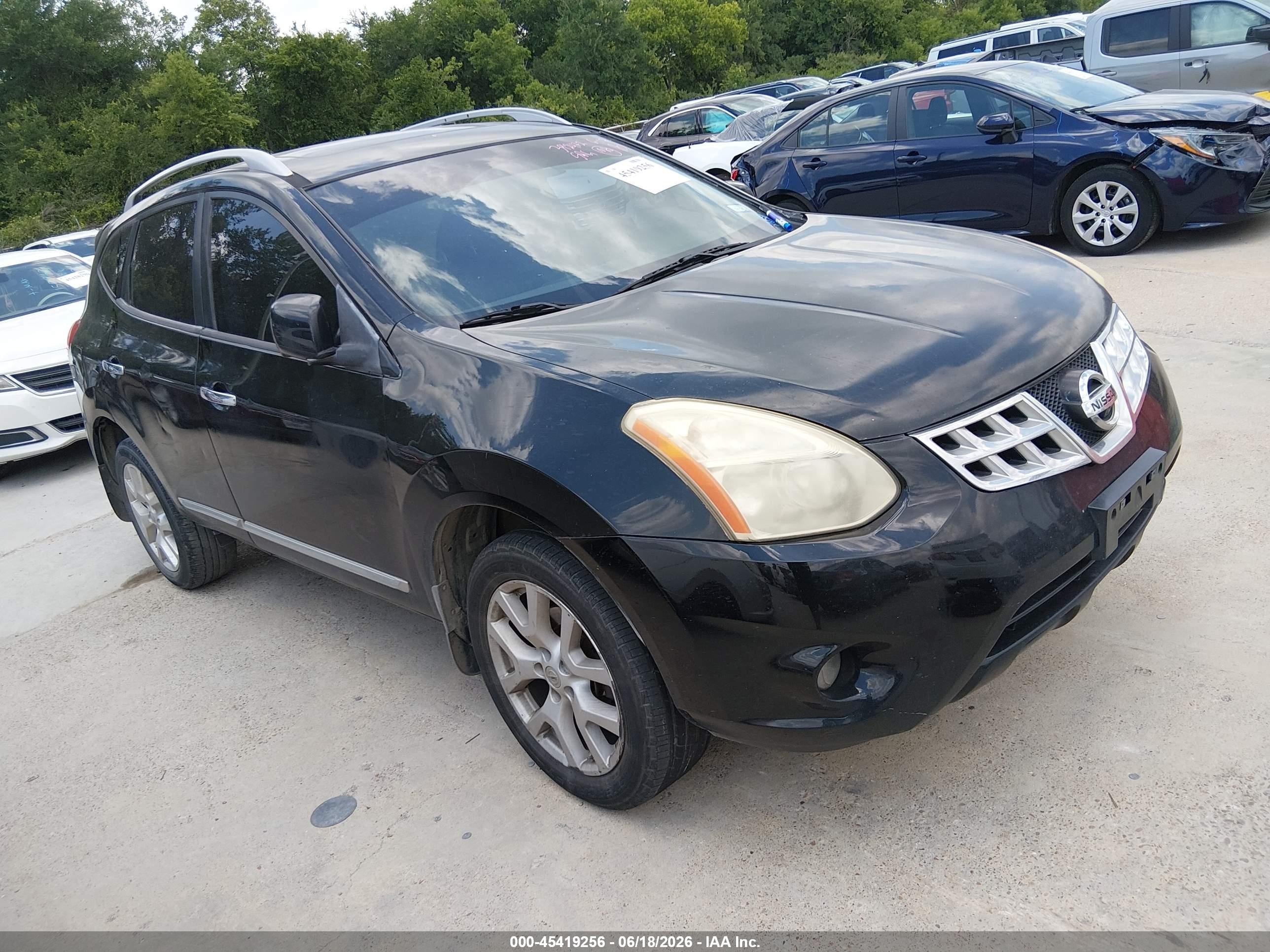 2012 Nissan Rogue Sv W/sl Pkg Black vin: JN8AS5MV4CW392472