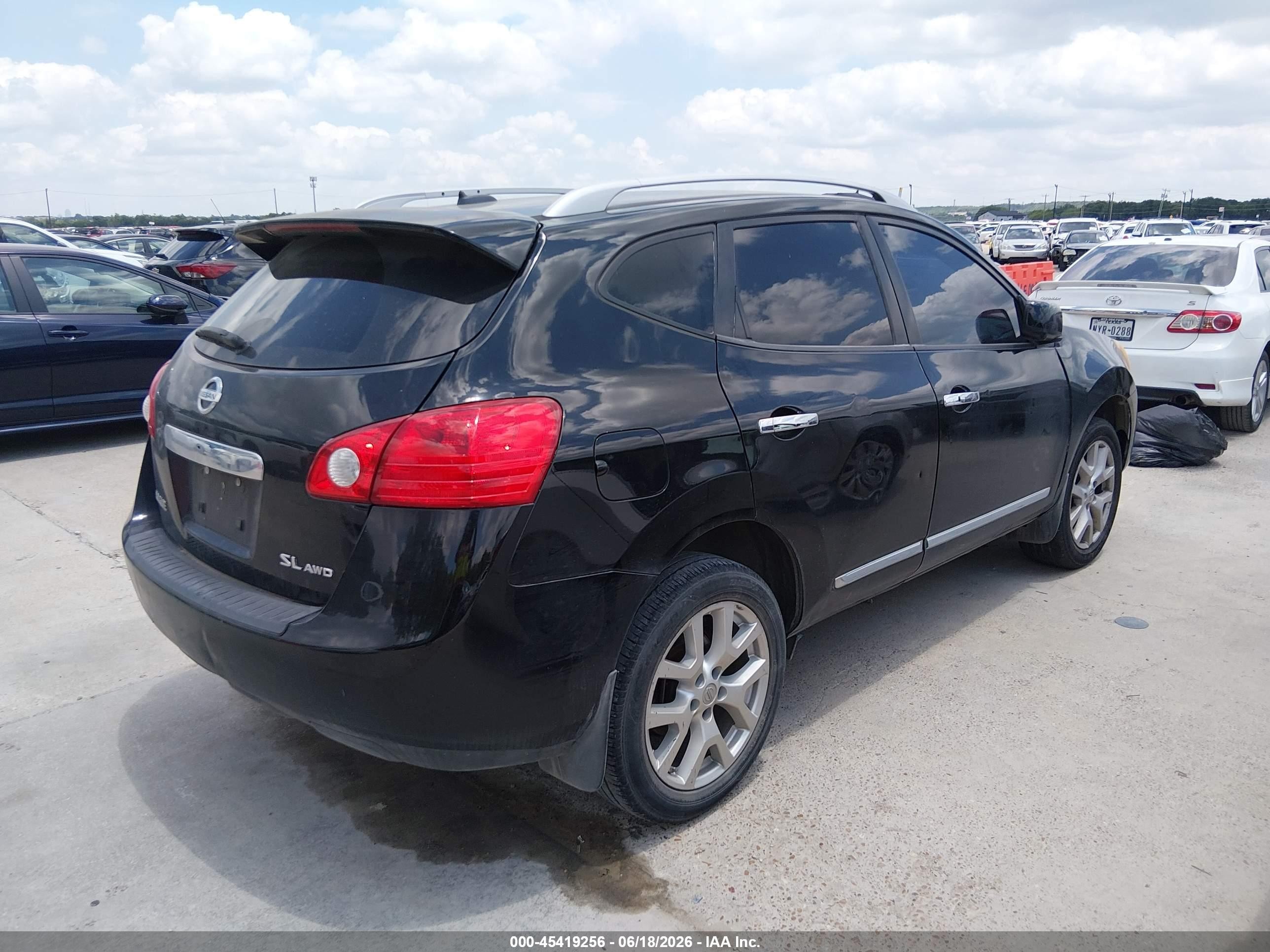 2012 Nissan Rogue Sv W/sl Pkg Black vin: JN8AS5MV4CW392472