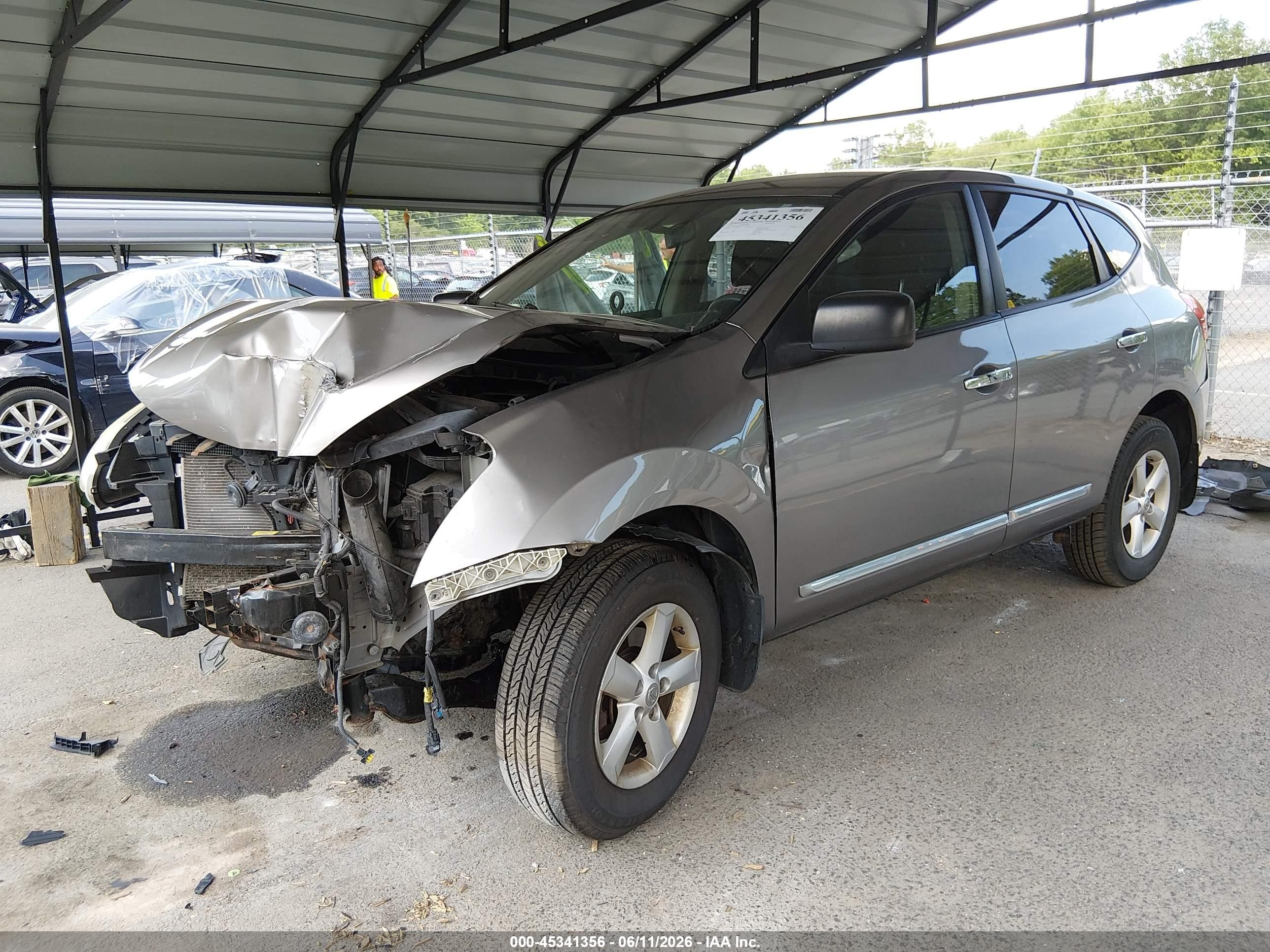 2012 Nissan Rogue S Gray vin: JN8AS5MV4CW402448
