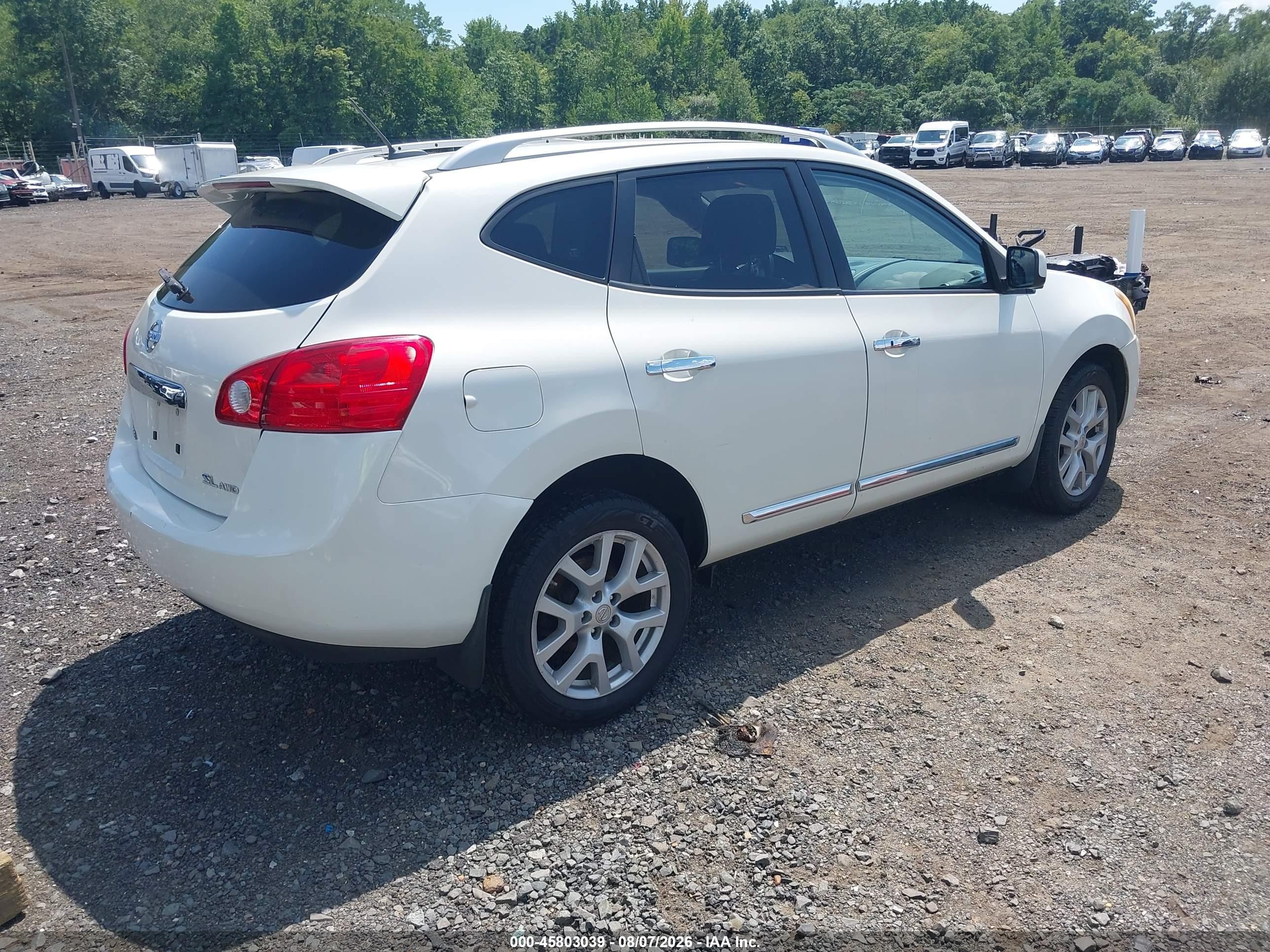 2012 Nissan Rogue Sv W/sl Pkg White vin: JN8AS5MV4CW404149