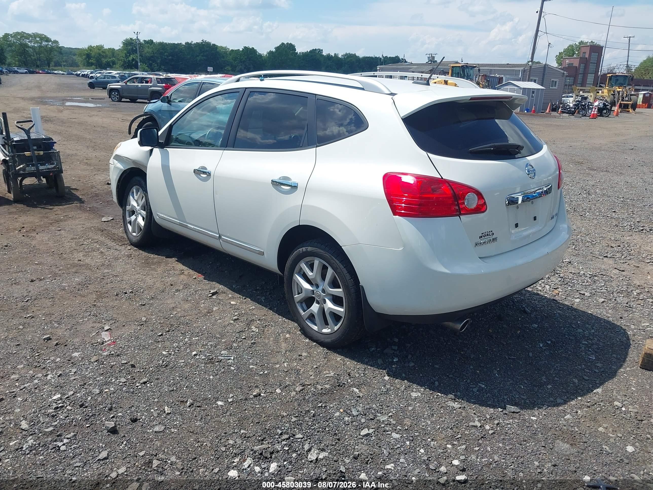 2012 Nissan Rogue Sv W/sl Pkg White vin: JN8AS5MV4CW404149