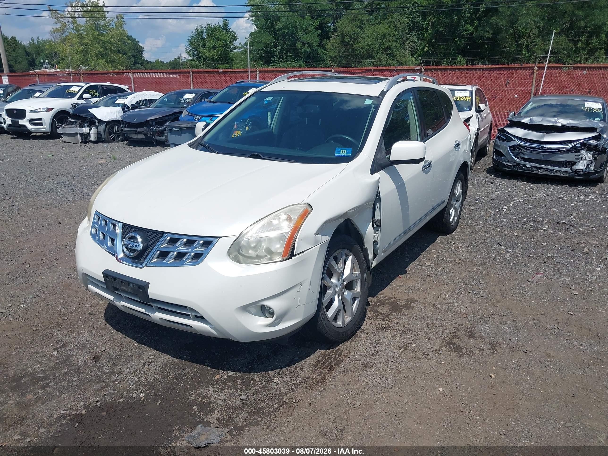 2012 Nissan Rogue Sv W/sl Pkg White vin: JN8AS5MV4CW404149