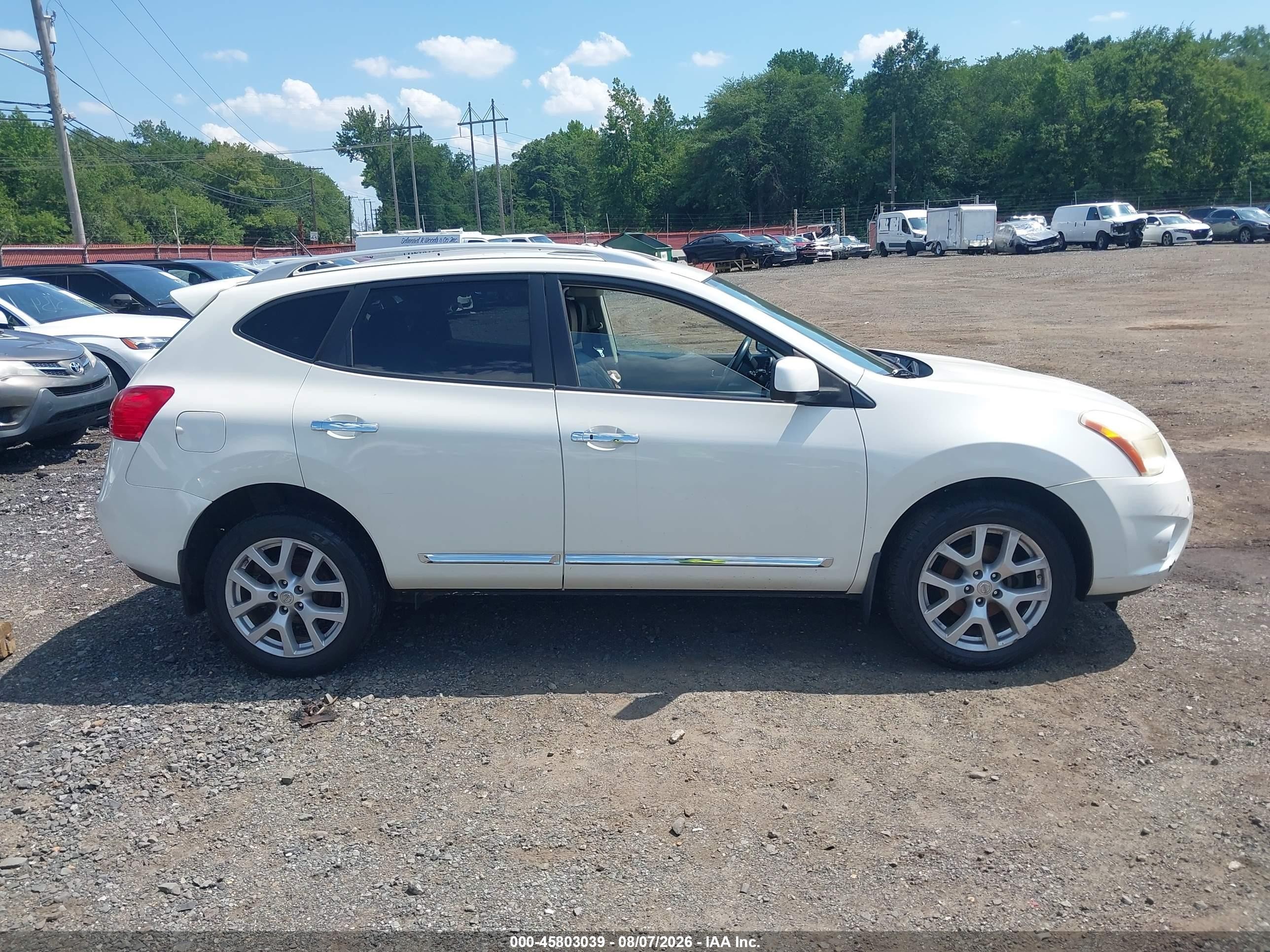 2012 Nissan Rogue Sv W/sl Pkg White vin: JN8AS5MV4CW404149