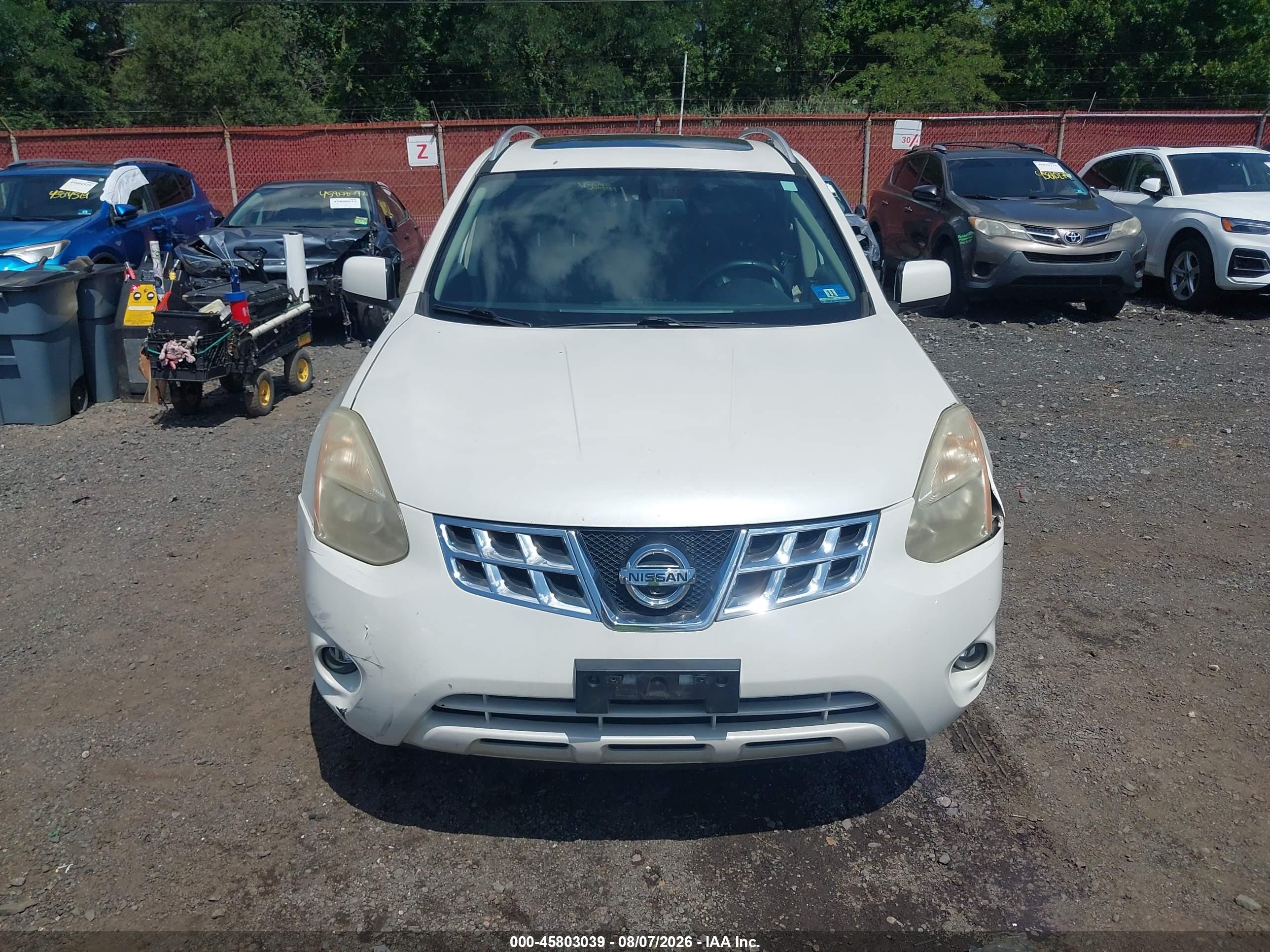 2012 Nissan Rogue Sv W/sl Pkg White vin: JN8AS5MV4CW404149
