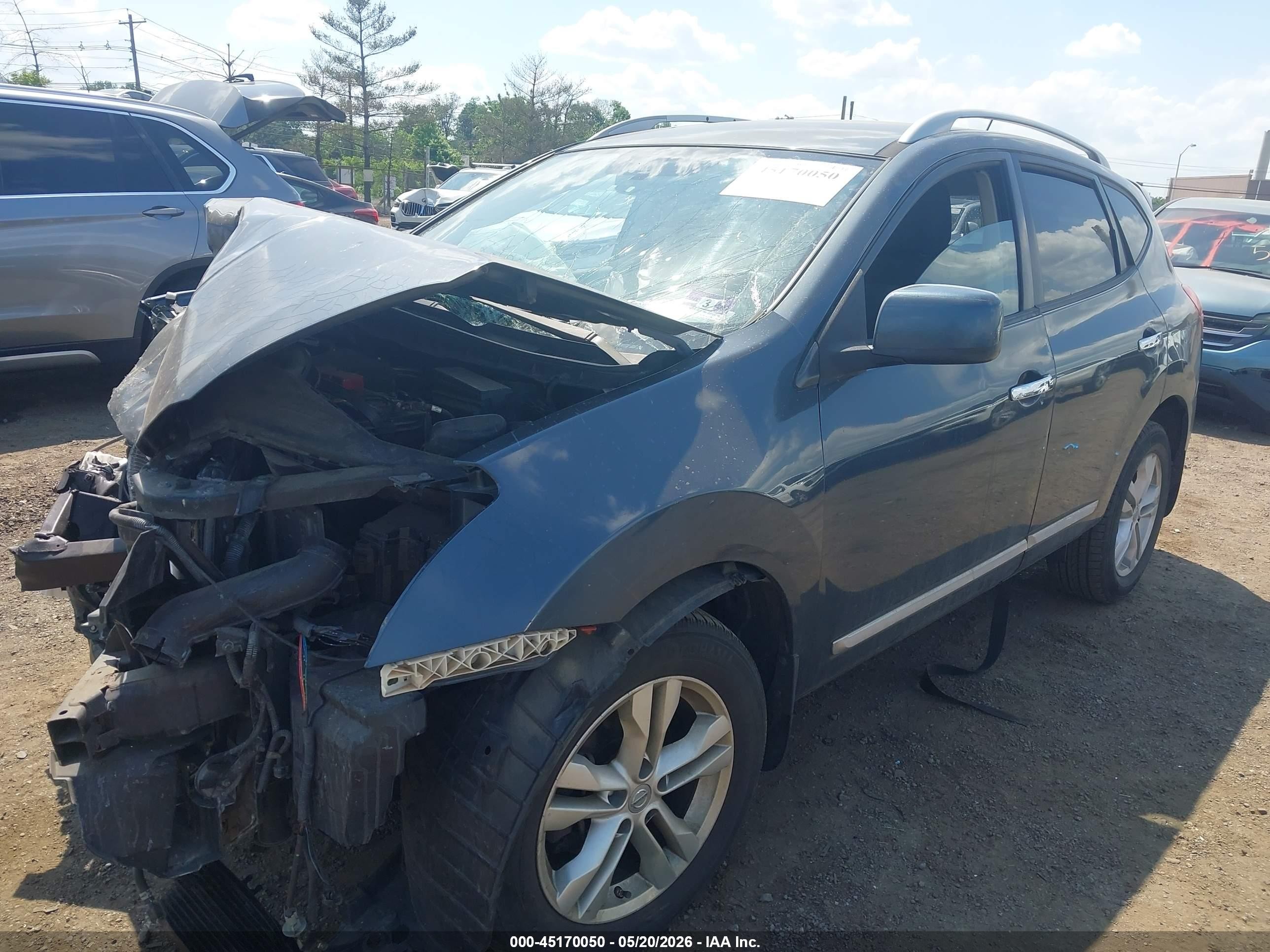 2012 Nissan Rogue Sv Blue vin: JN8AS5MV4CW405057