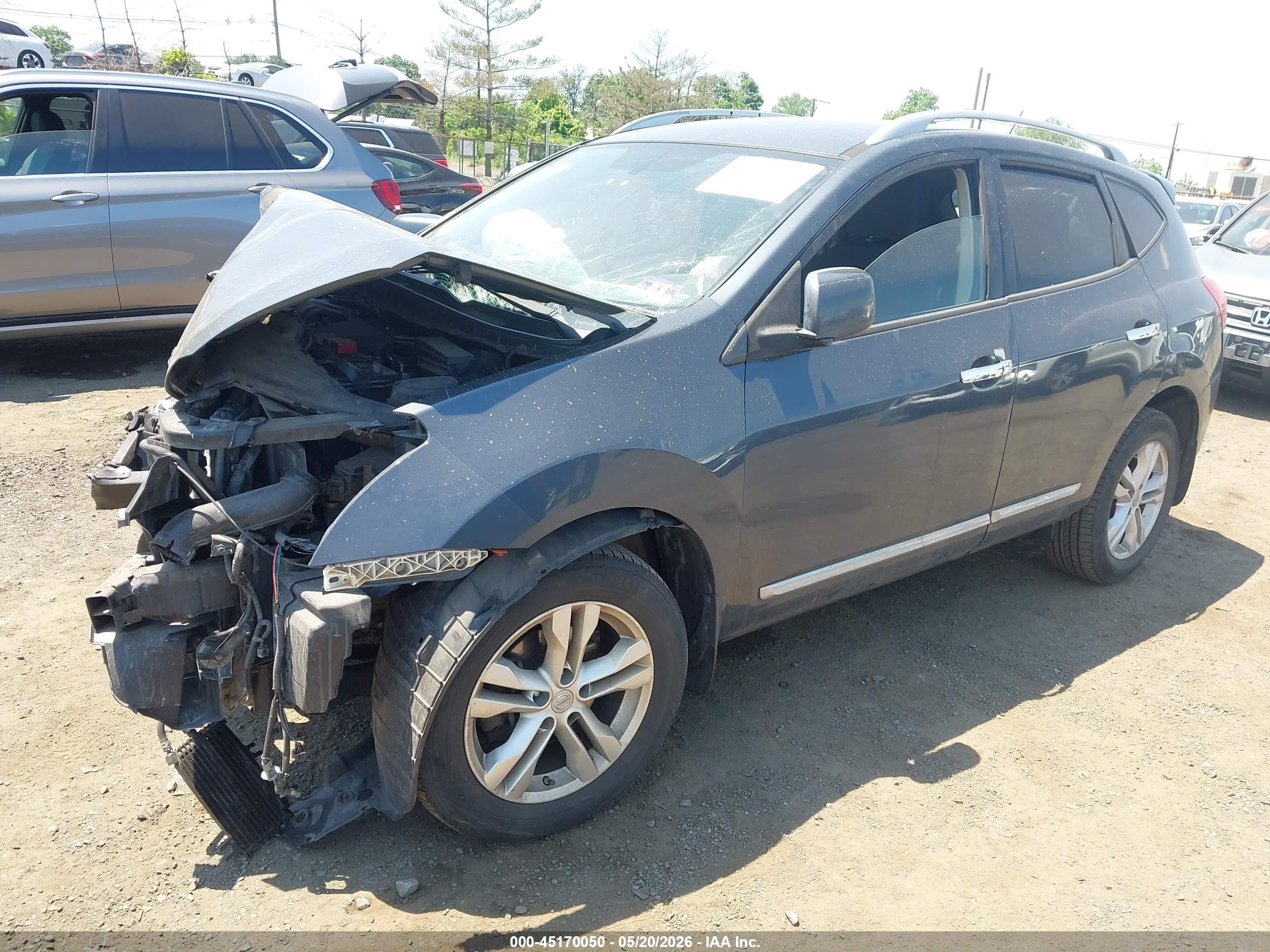 2012 Nissan Rogue Sv Blue vin: JN8AS5MV4CW405057