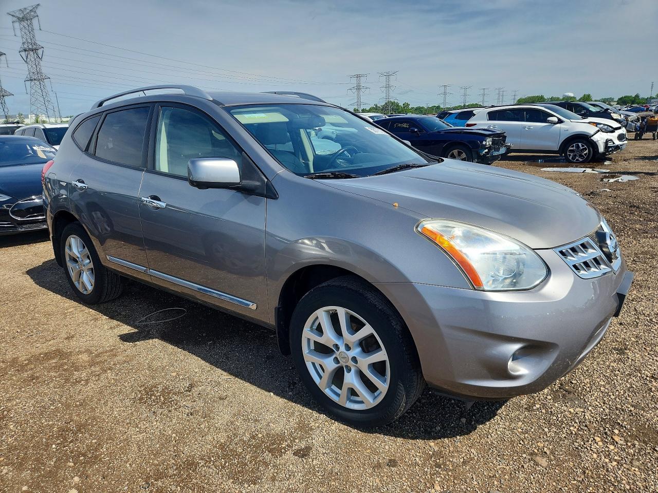 2012 Nissan Rogue S Серый vin: JN8AS5MV4CW406998