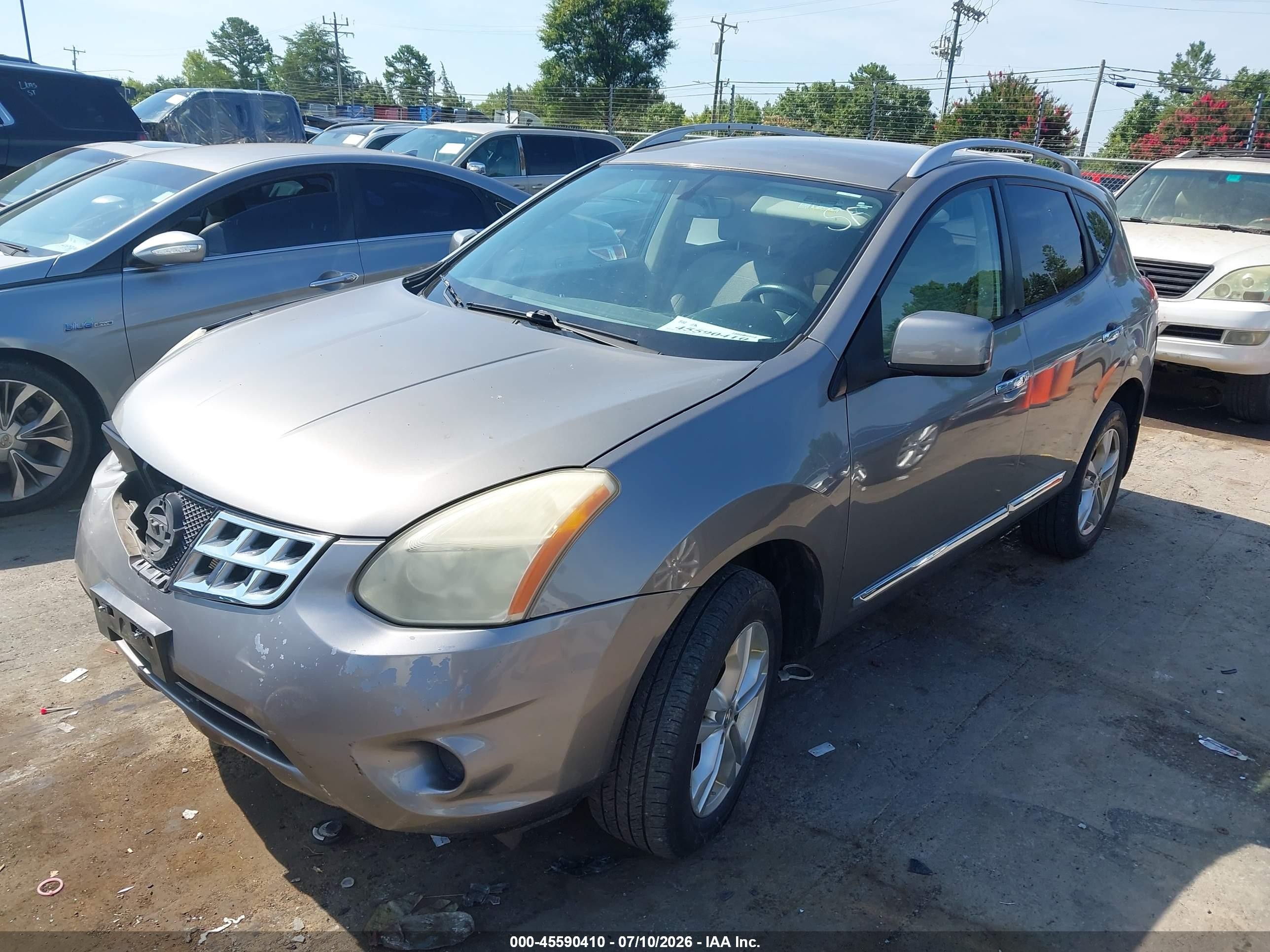 2012 Nissan Rogue Sv Серый vin: JN8AS5MV4CW409433