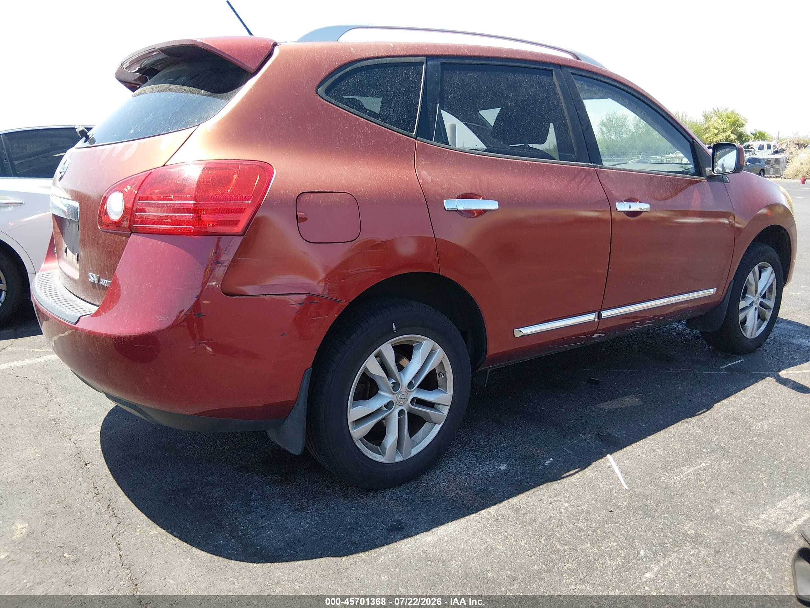 2012 Nissan Rogue Sv Burgundy vin: JN8AS5MV4CW410419