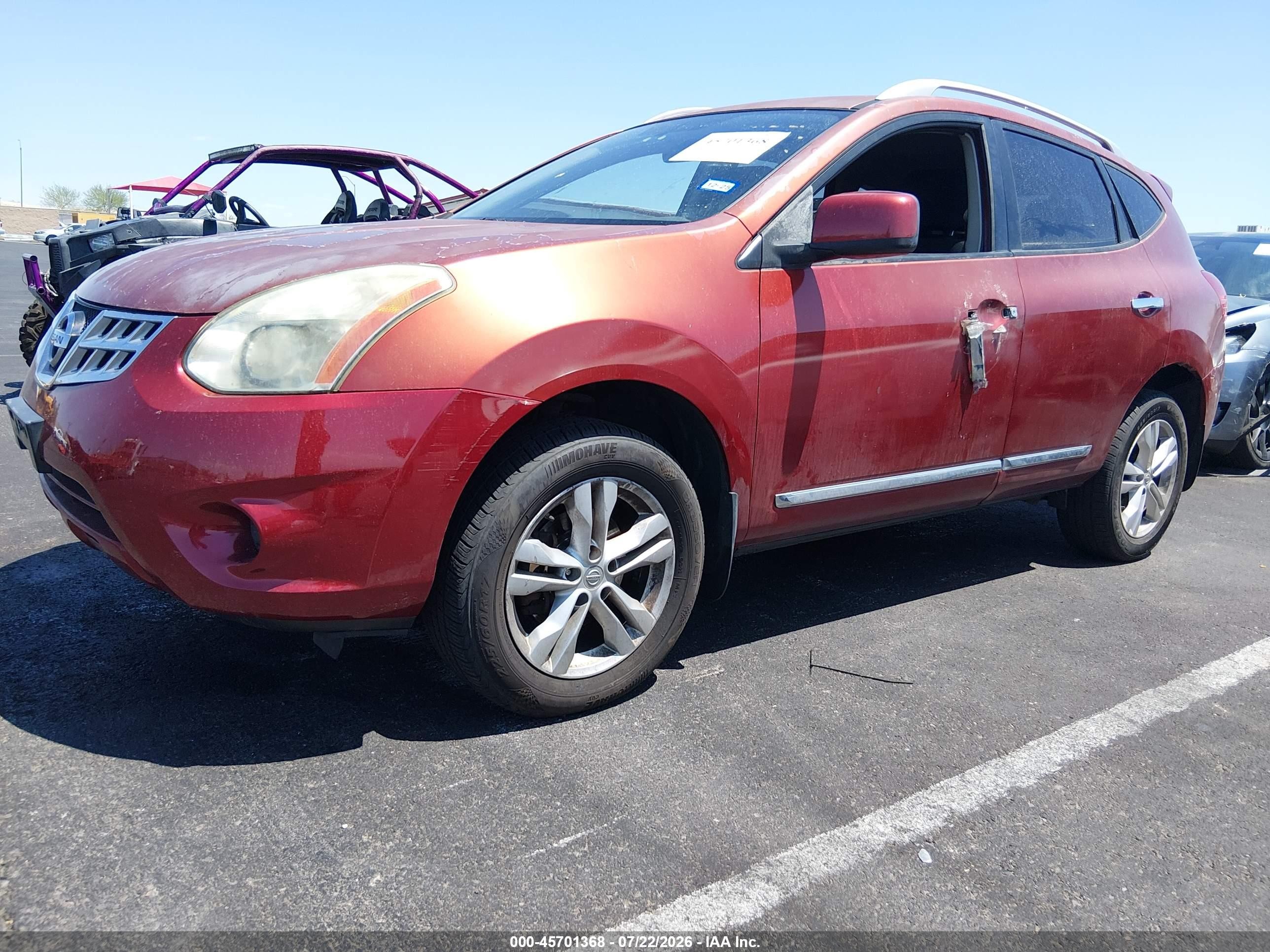 2012 Nissan Rogue Sv Burgundy vin: JN8AS5MV4CW410419