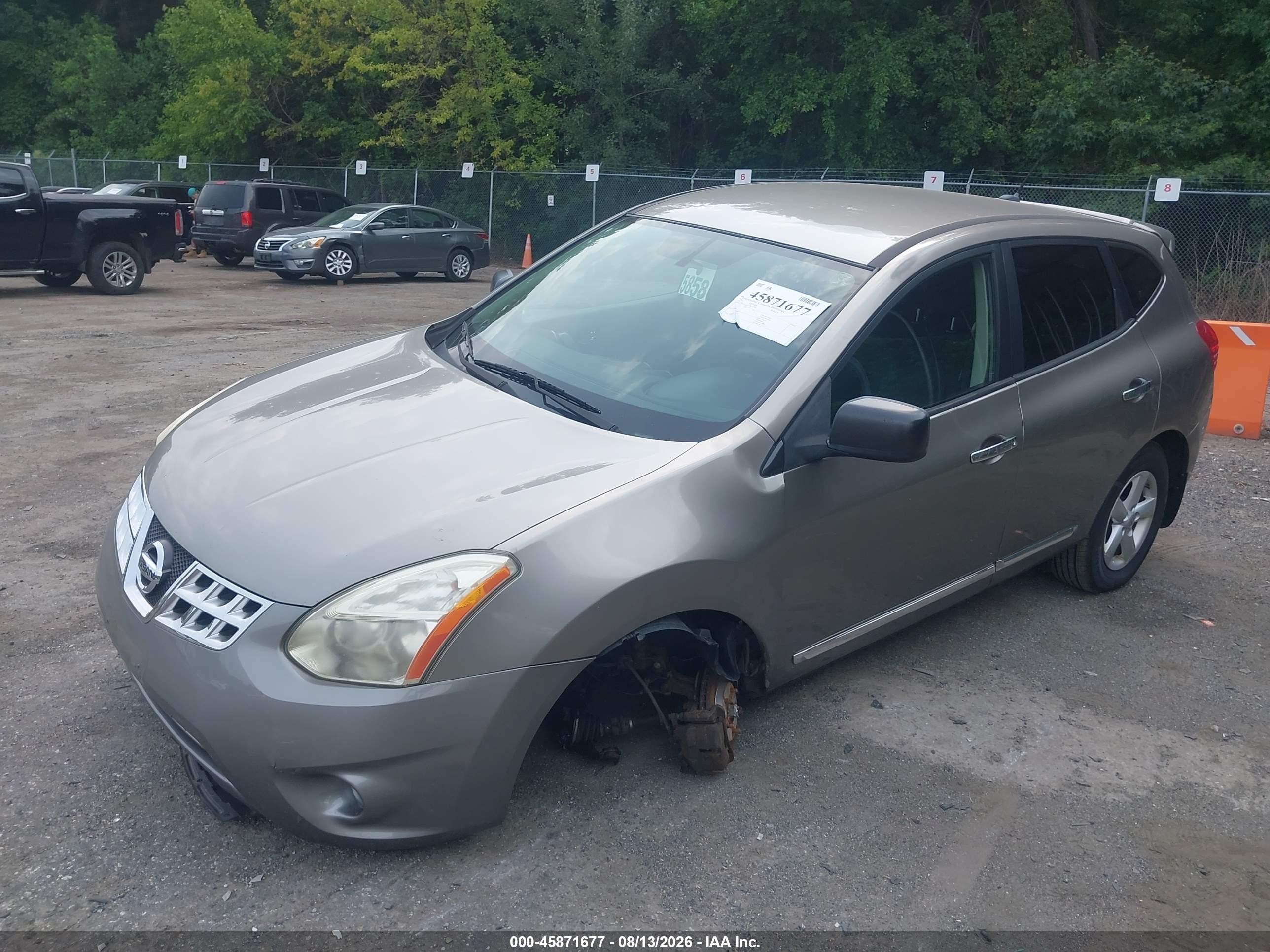2012 Nissan Rogue S Gray vin: JN8AS5MV4CW701289
