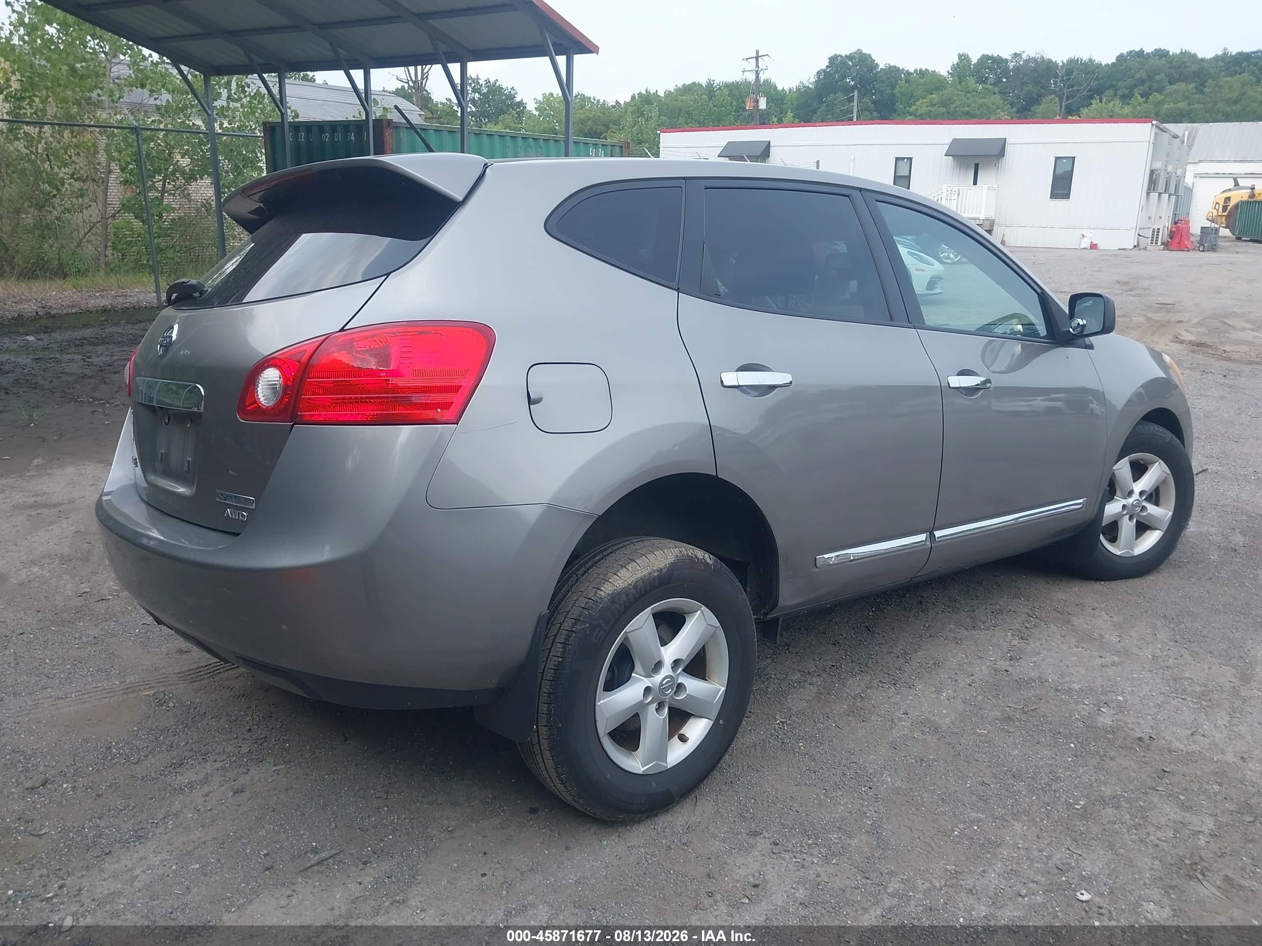 2012 Nissan Rogue S Gray vin: JN8AS5MV4CW701289