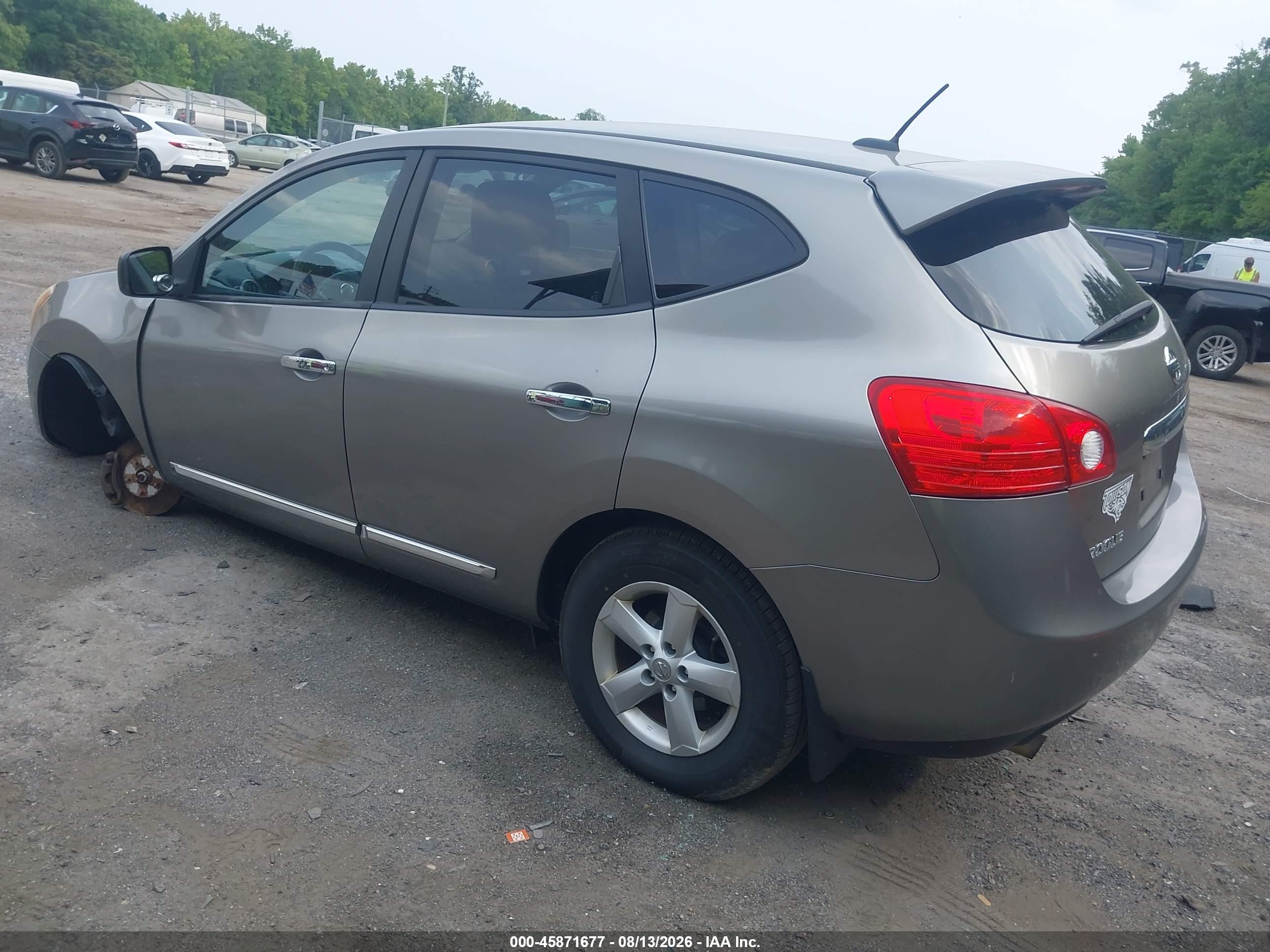 2012 Nissan Rogue S Gray vin: JN8AS5MV4CW701289