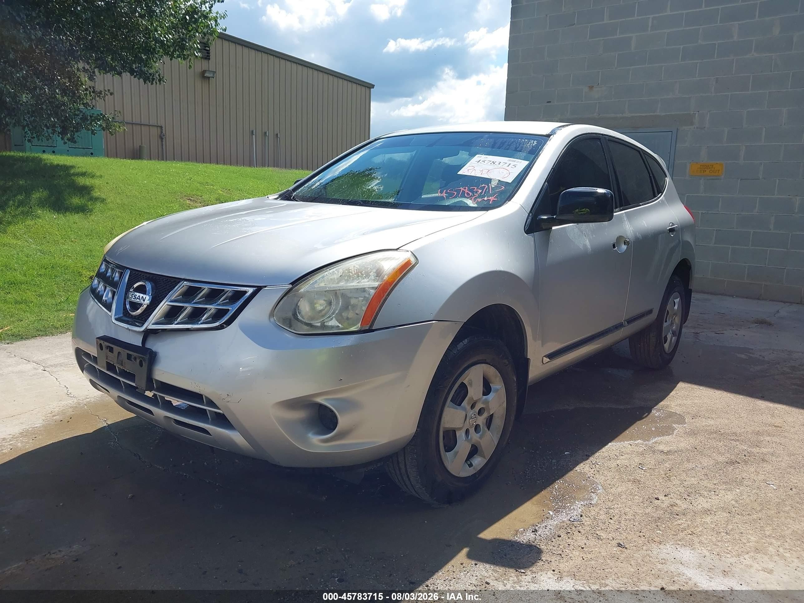 2012 Nissan Rogue S Silver vin: JN8AS5MV4CW702636