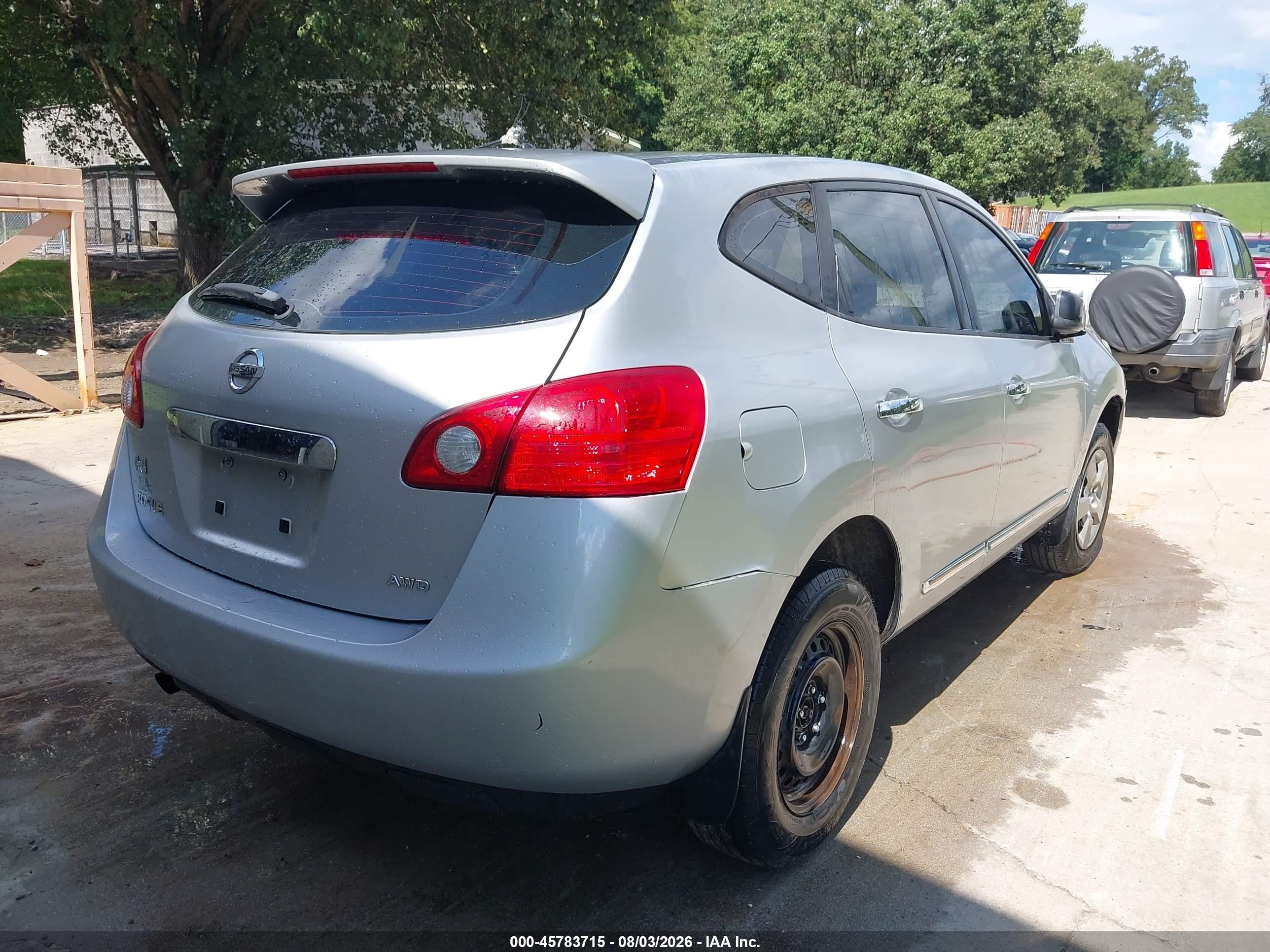 2012 Nissan Rogue S Silver vin: JN8AS5MV4CW702636