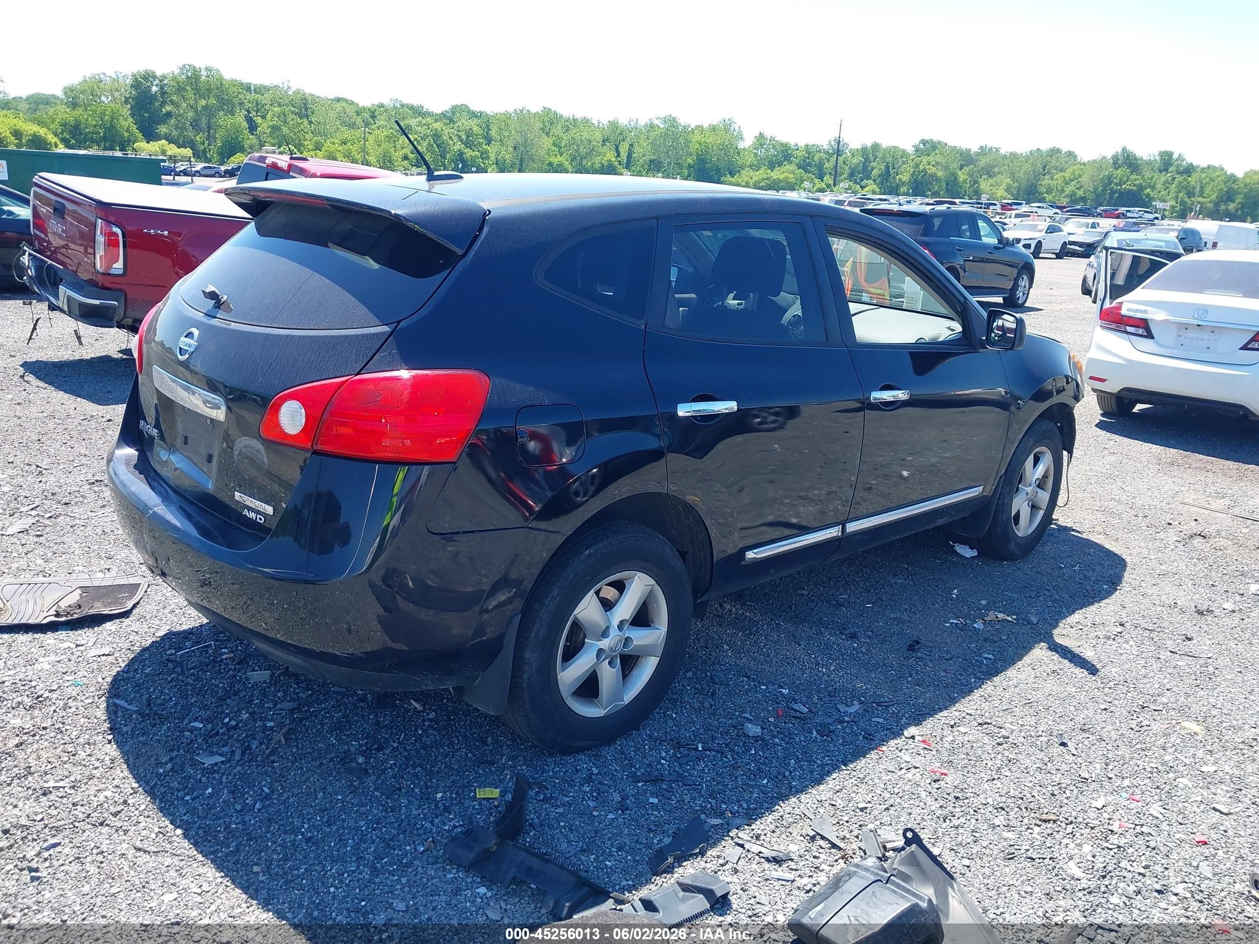2012 Nissan Rogue S Black vin: JN8AS5MV4CW703415
