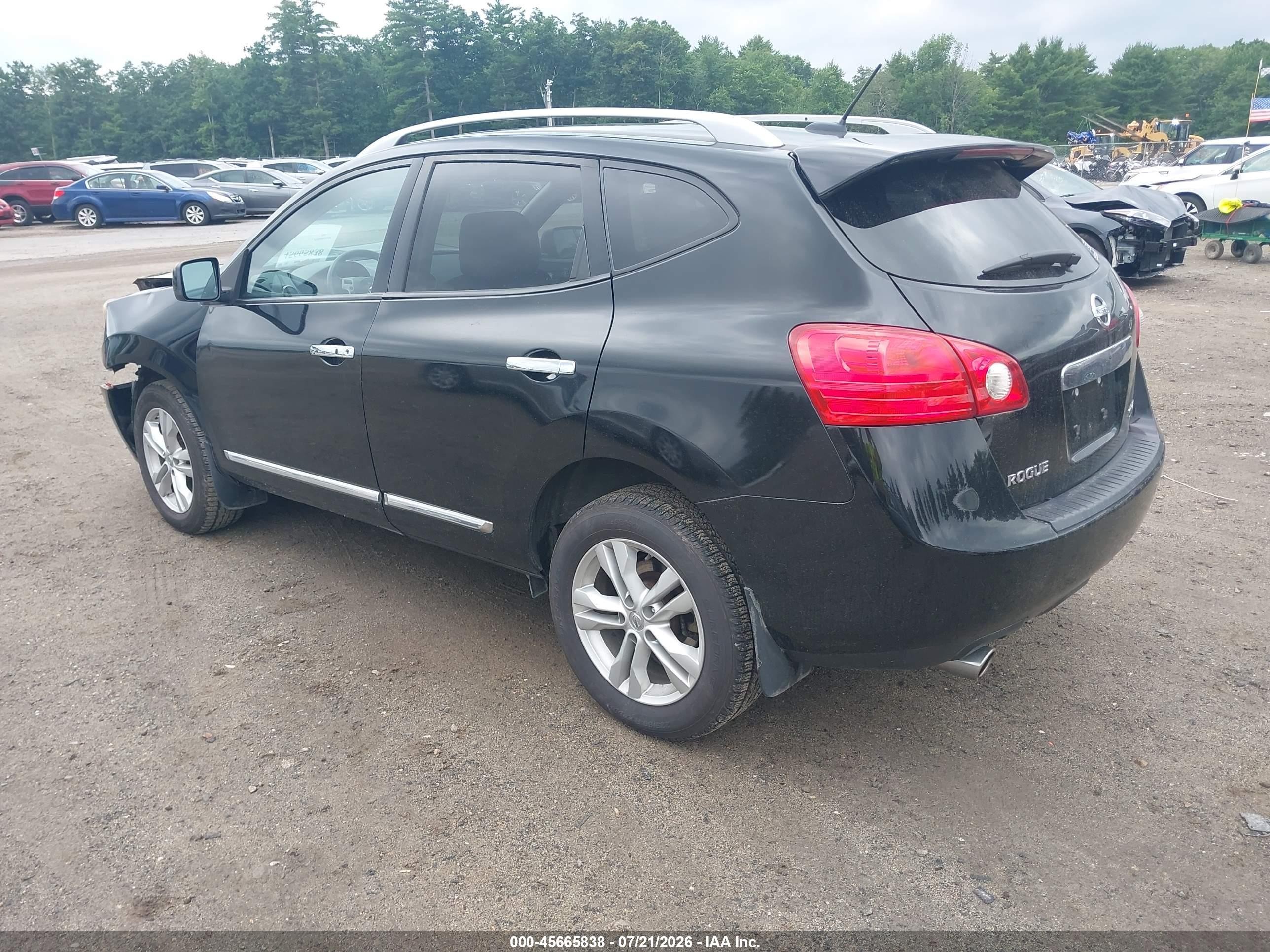 2012 Nissan Rogue Sv Черный vin: JN8AS5MV4CW718951